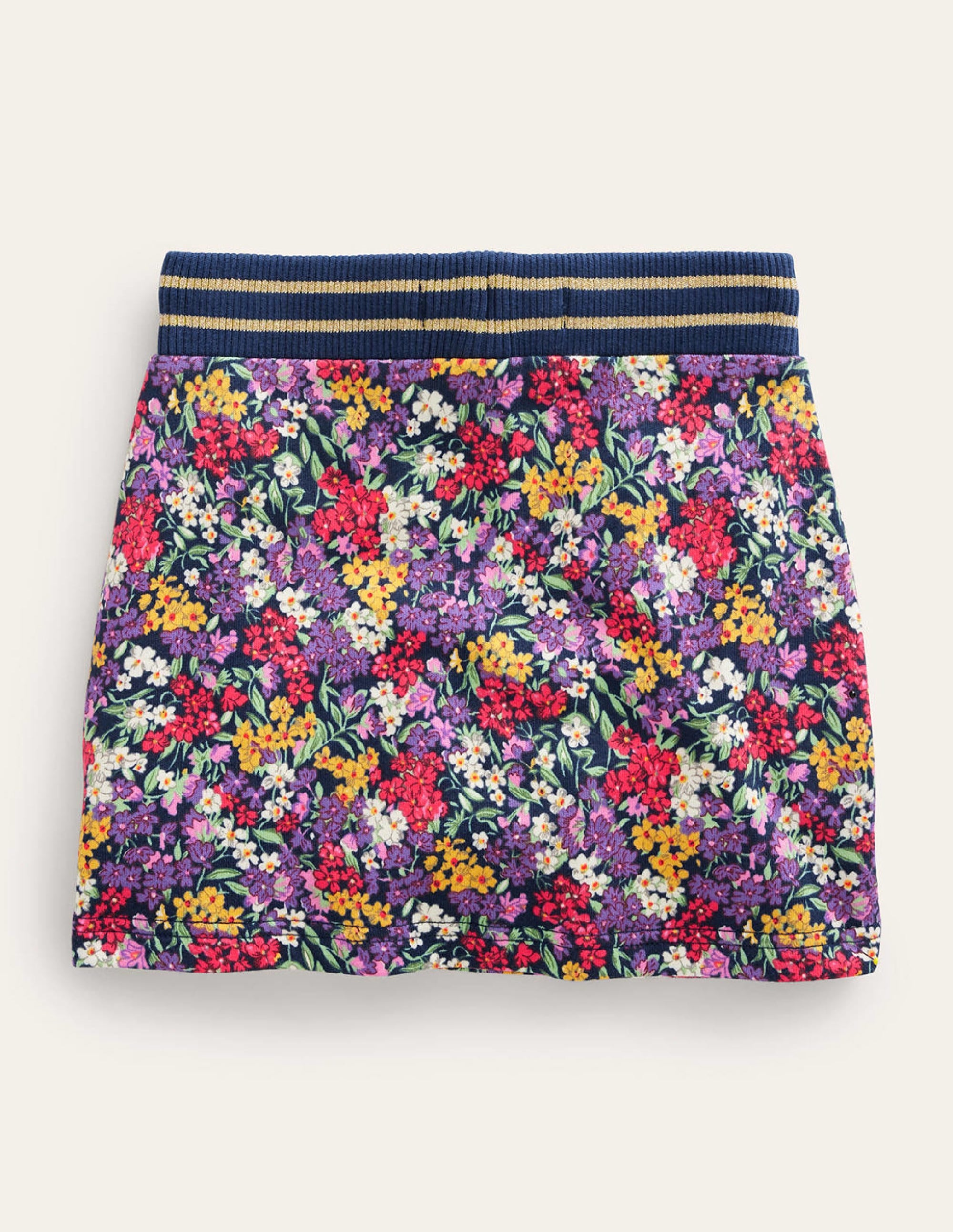 Printed Sweatshirt Skirt-Multi Flower - Image 2