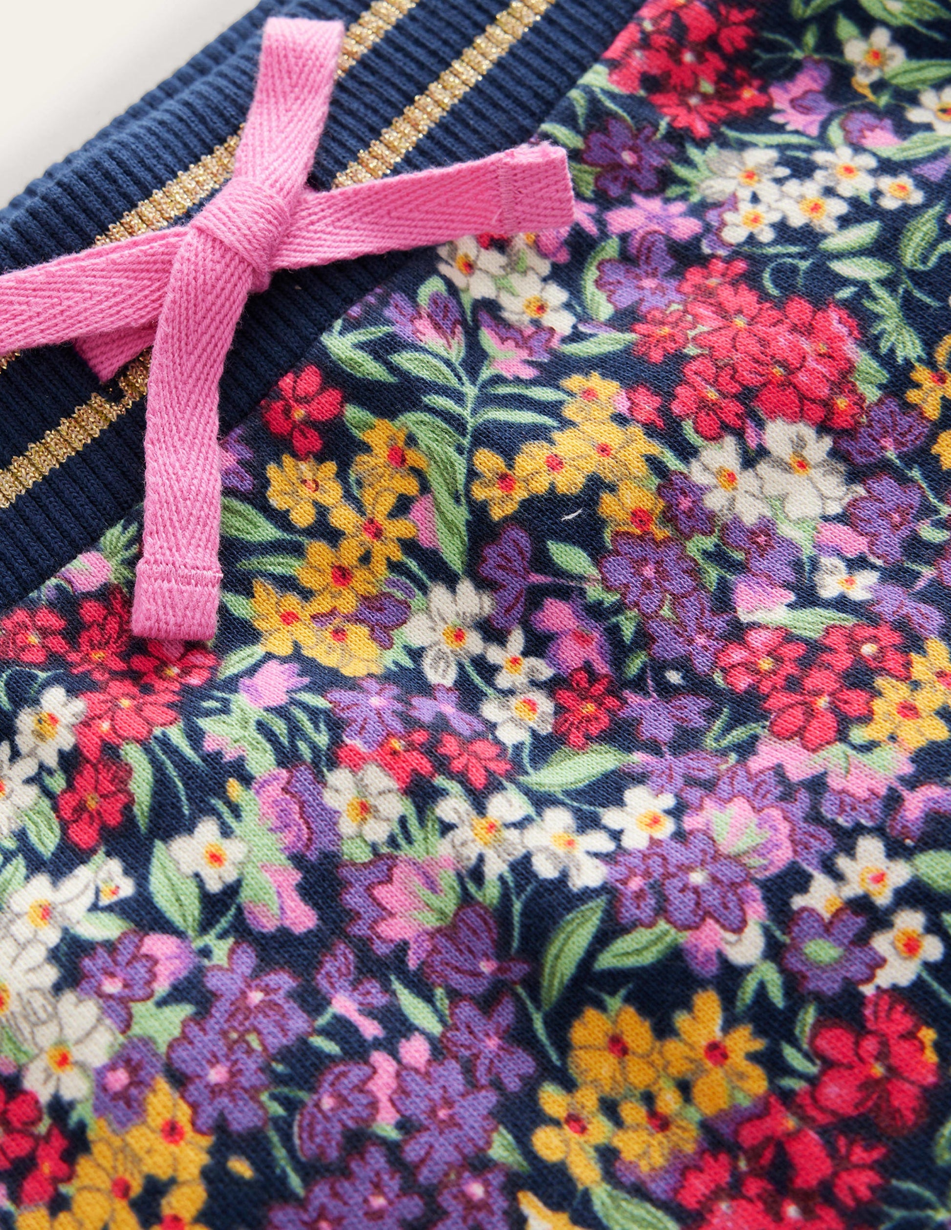 Printed Sweatshirt Skirt-Multi Flower-3
