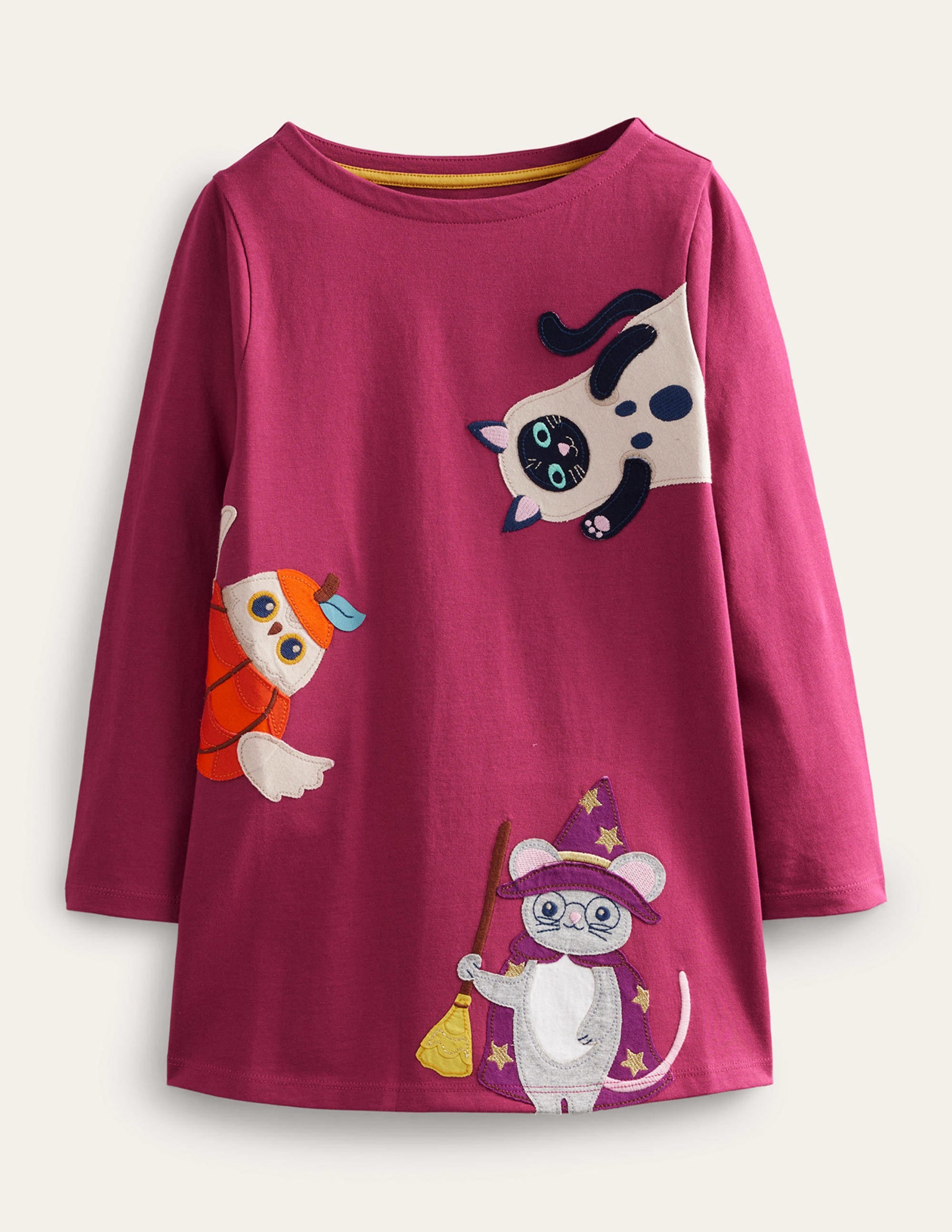 Appliqué Jersey Tunic-Penelope Pink - Image 1