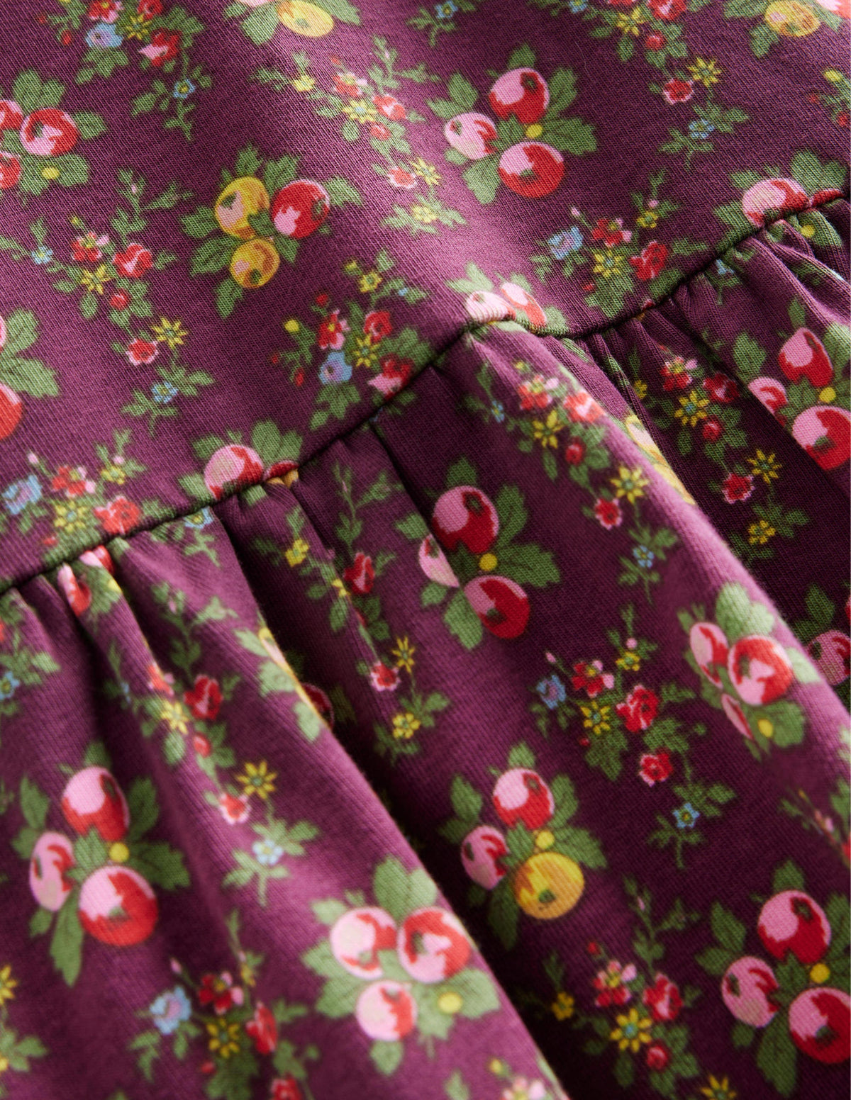 Roll Neck Jersey Dress-Berry Purple Orchard - Image 3
