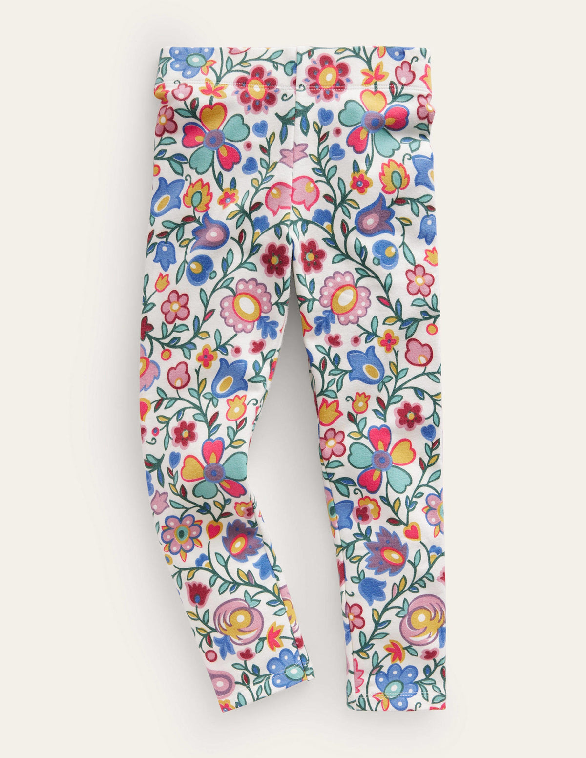 Fun Cosy Leggings-Multi Folk Floral-1
