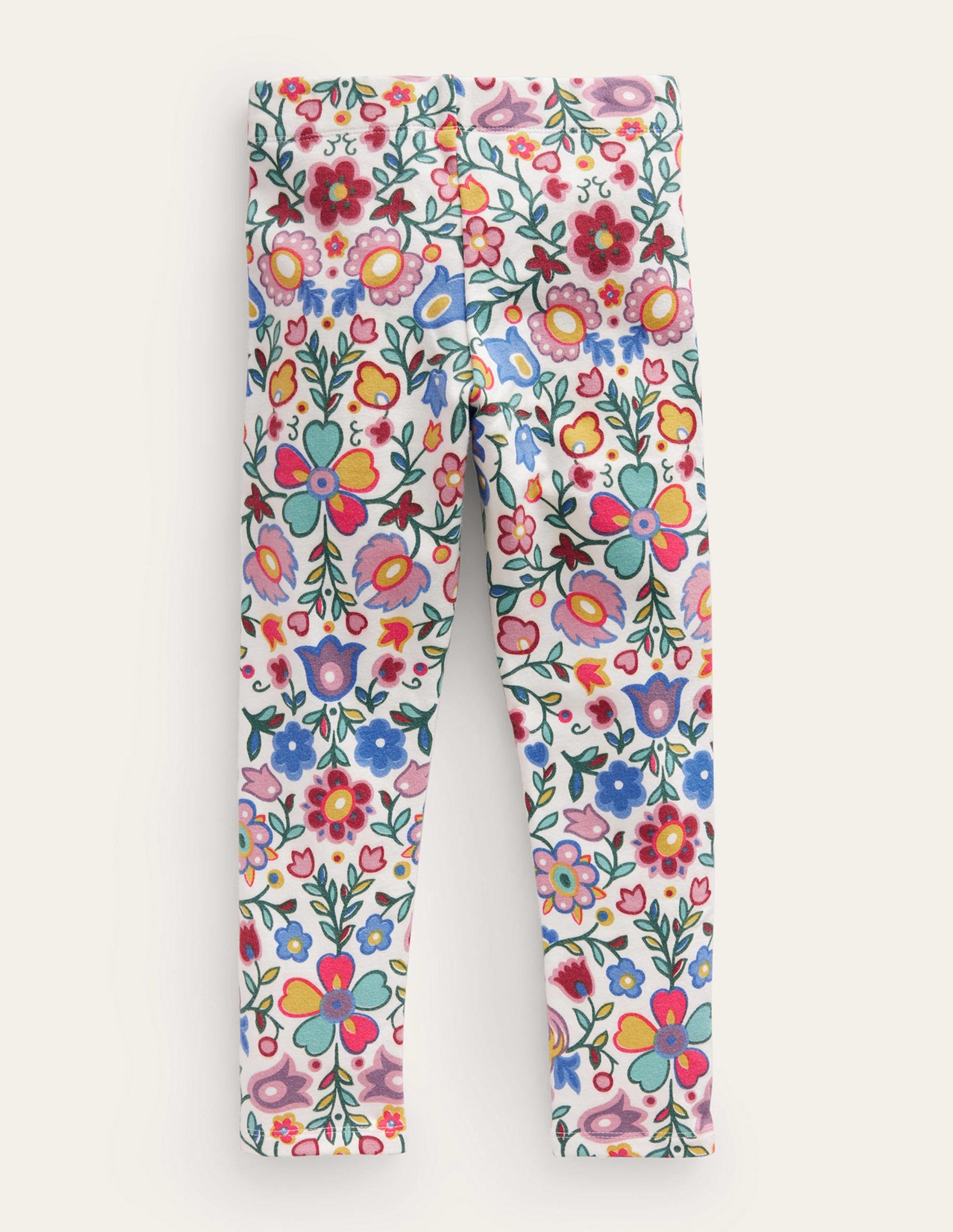 Fun Cosy Leggings-Multi Folk Floral-2