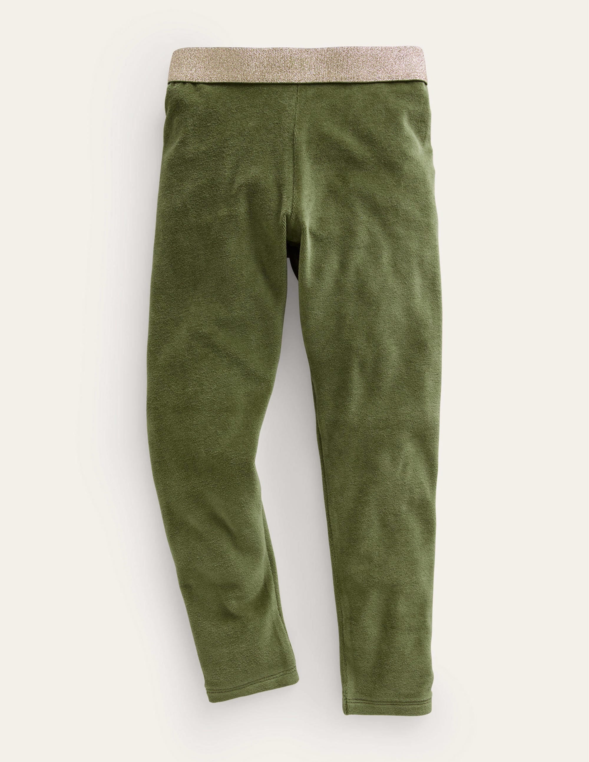 Velvet Leggings-Khaki Green - Image 1