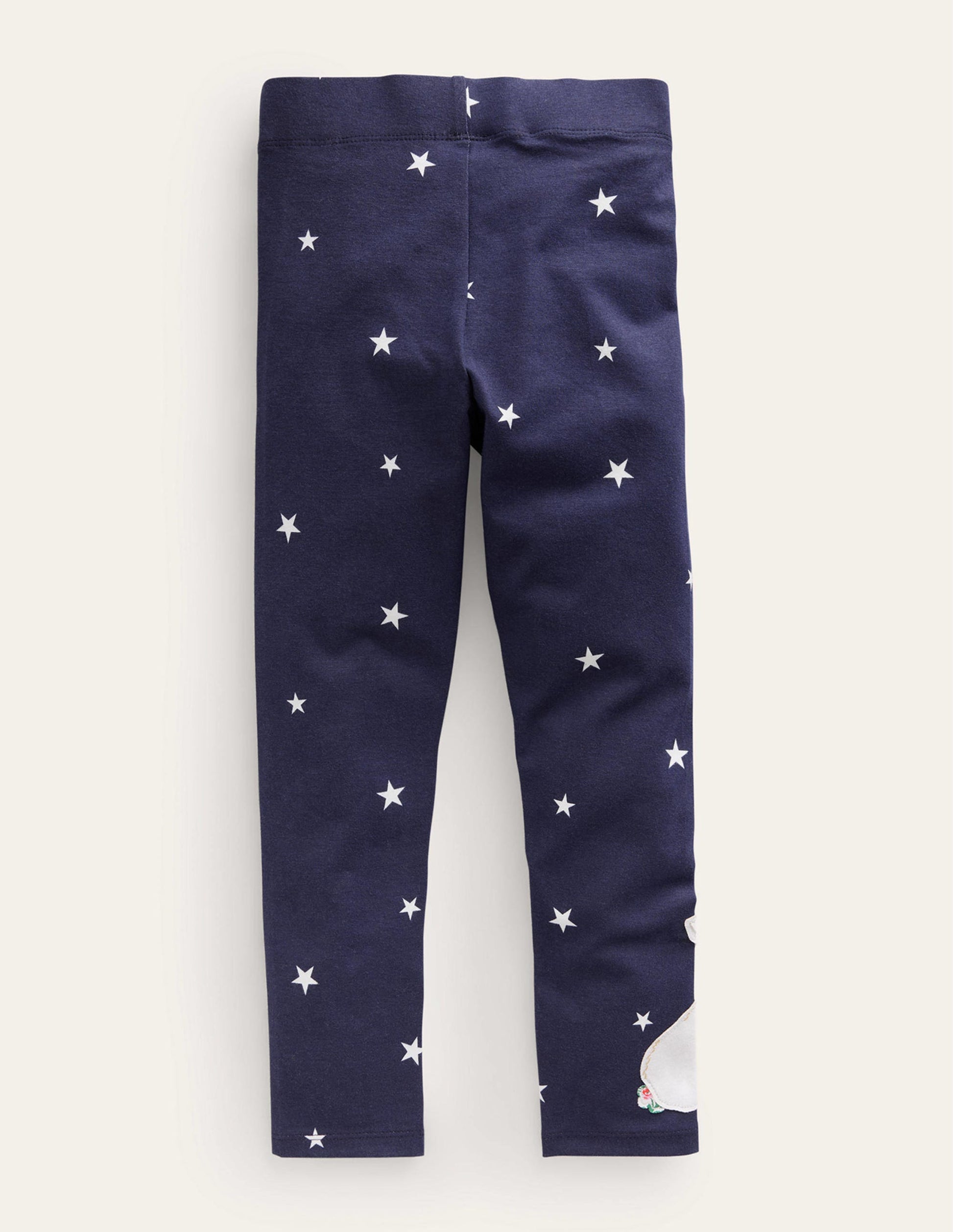 Appliqué Leggings-French Navy Stars Bunny-2