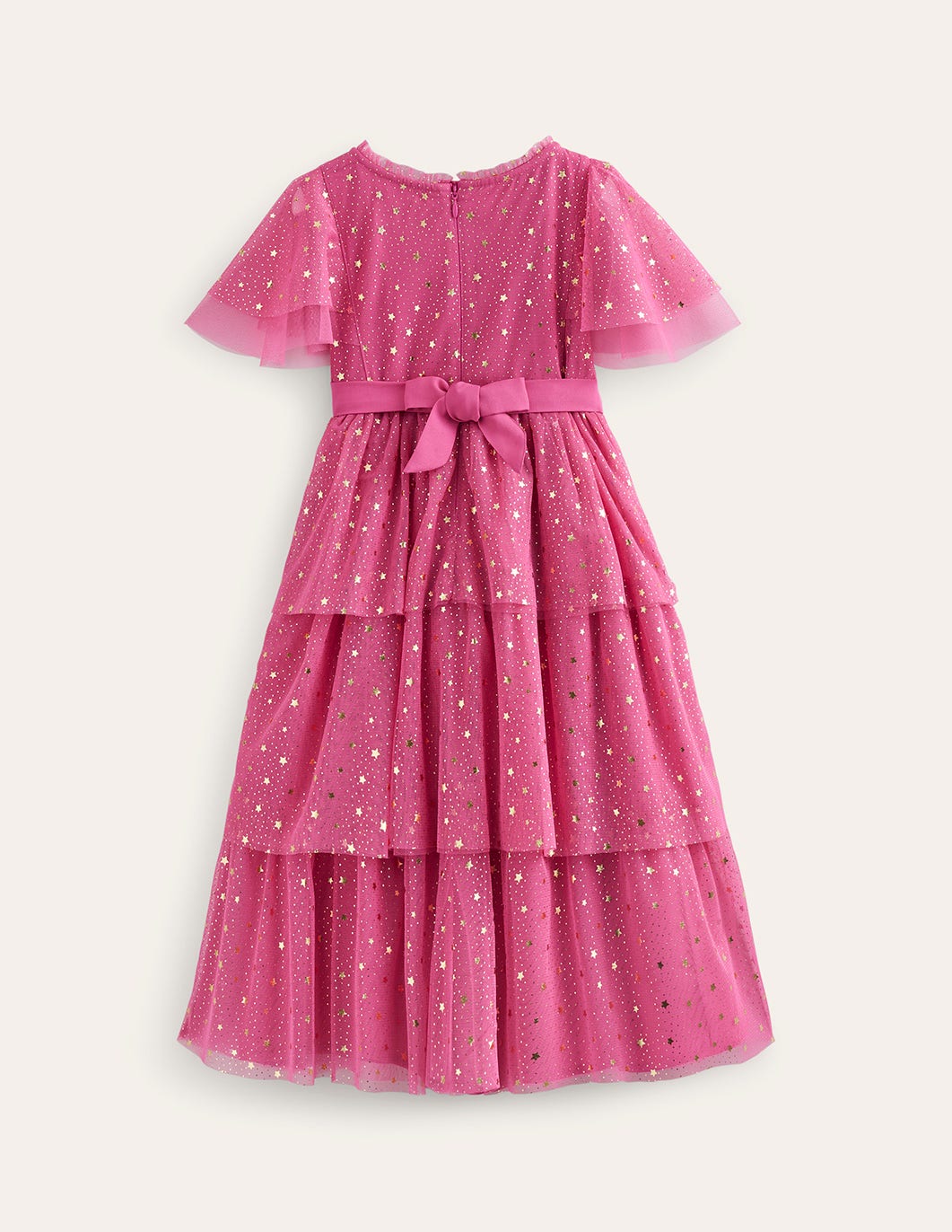Foil Star Tulle Dress-Sweet William Pink - Image 2