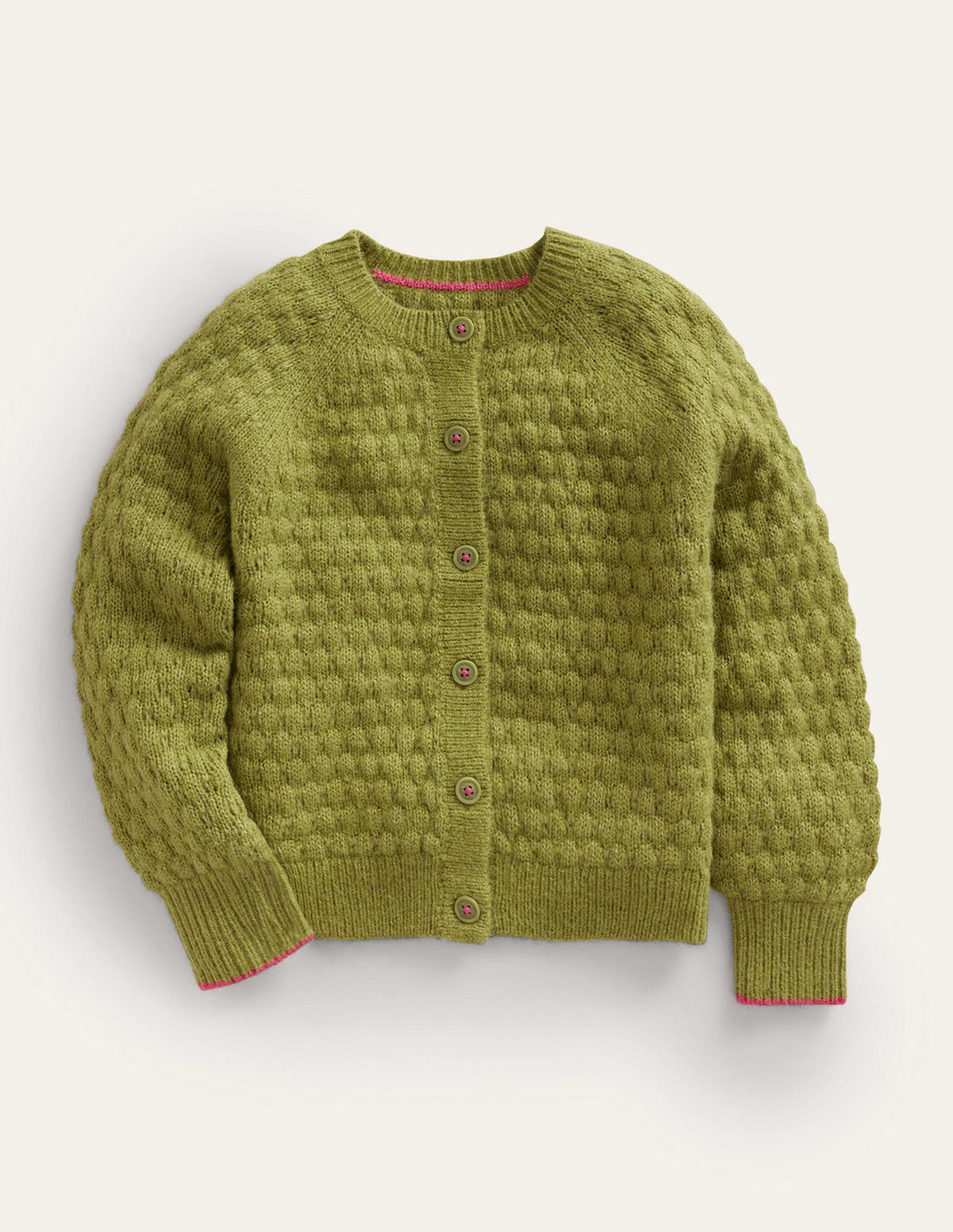 Bobble Stitch Cardigan-Starfruit Green-1