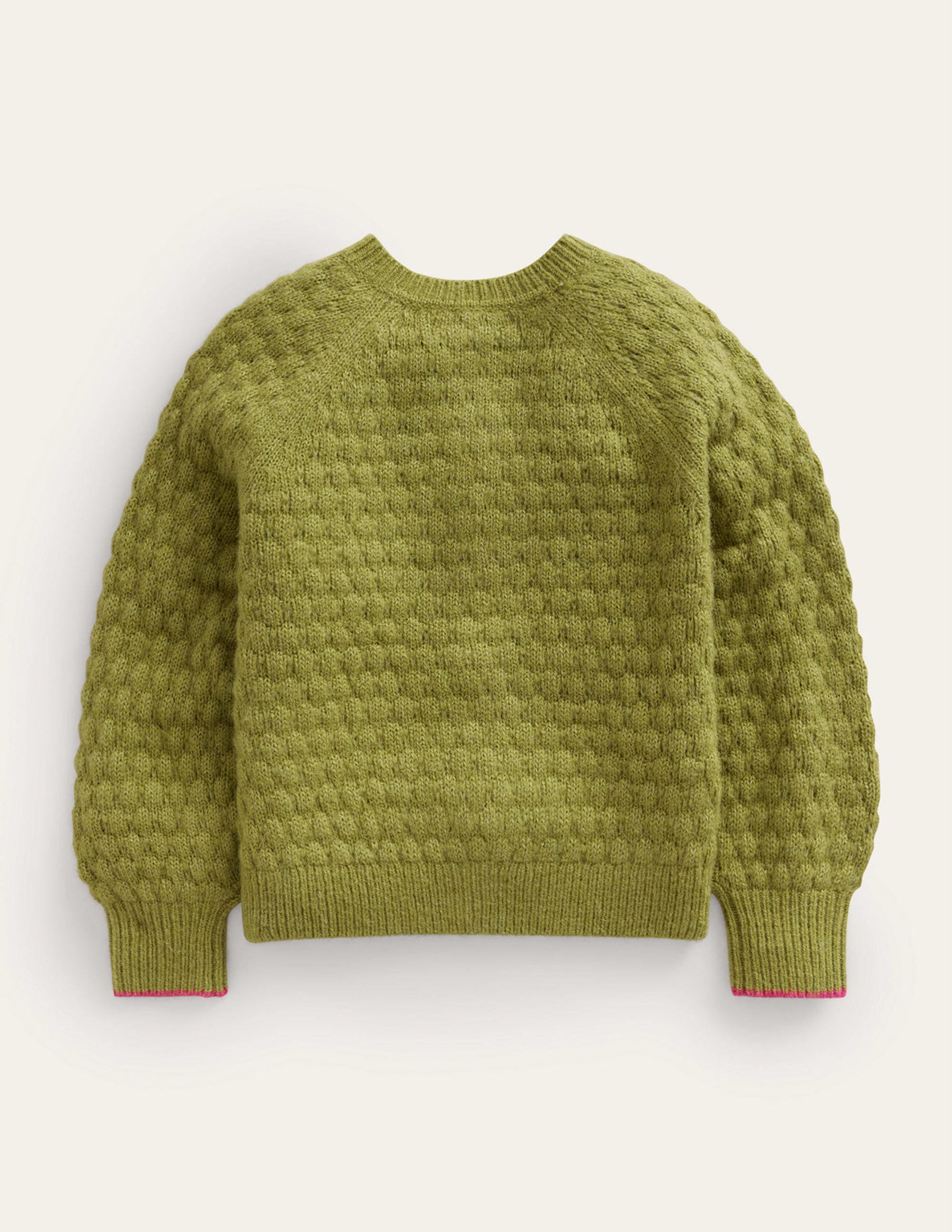 Bobble Stitch Cardigan-Starfruit Green-2