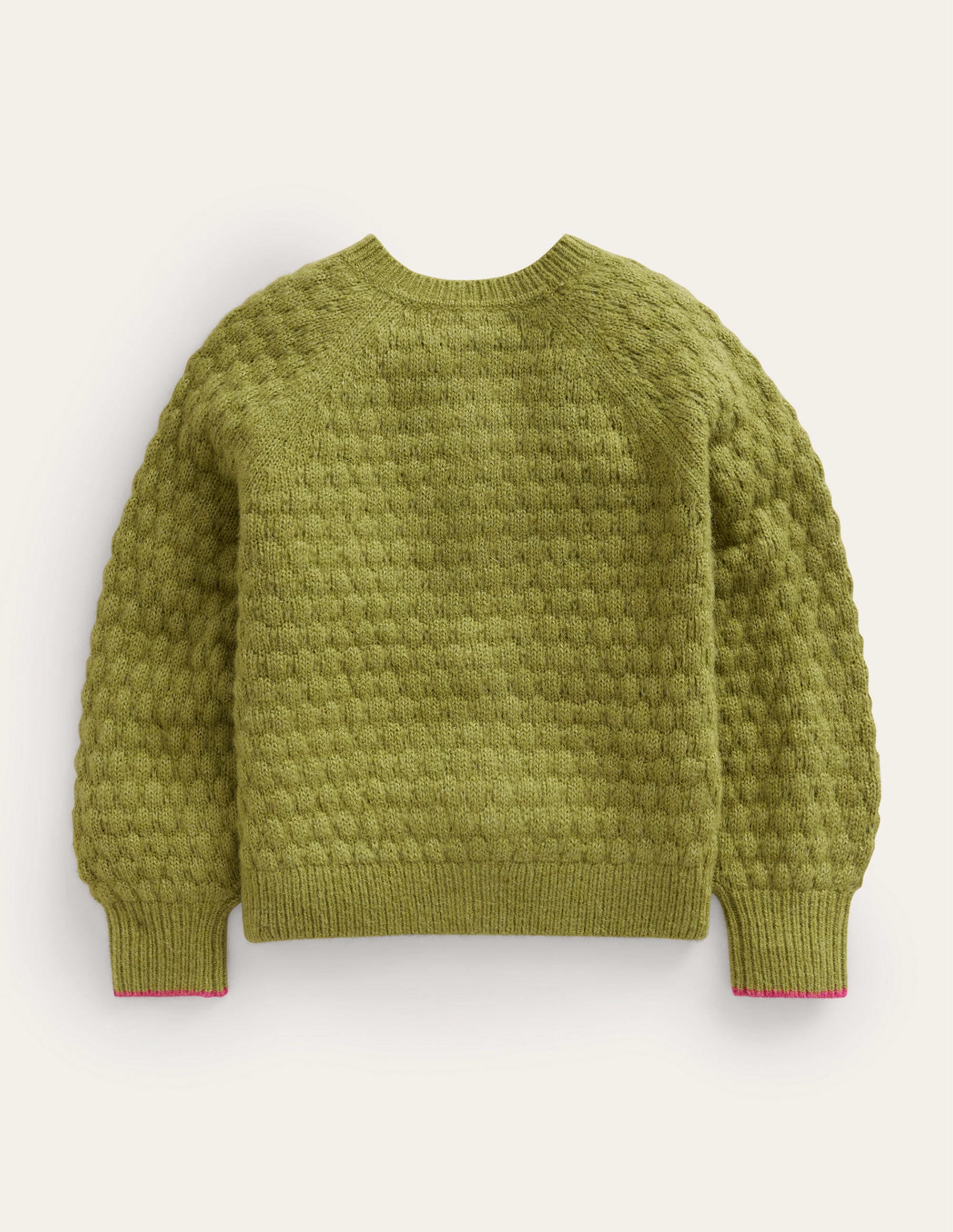 Bobble Stitch Cardigan-Starfruit Green - Image 2