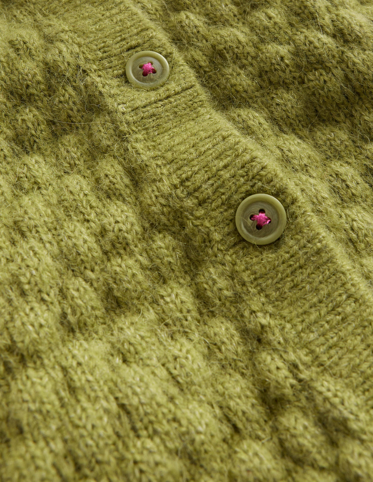 Bobble Stitch Cardigan-Starfruit Green - Image 3