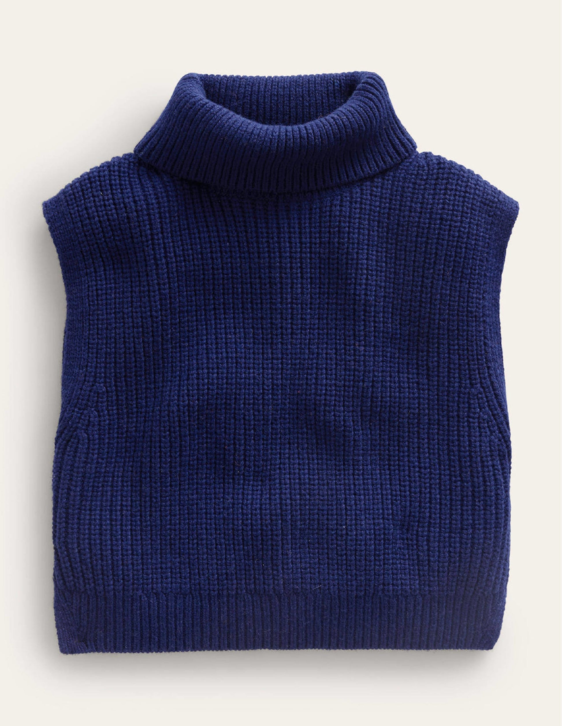 Roll Neck Tank-College Navy-1