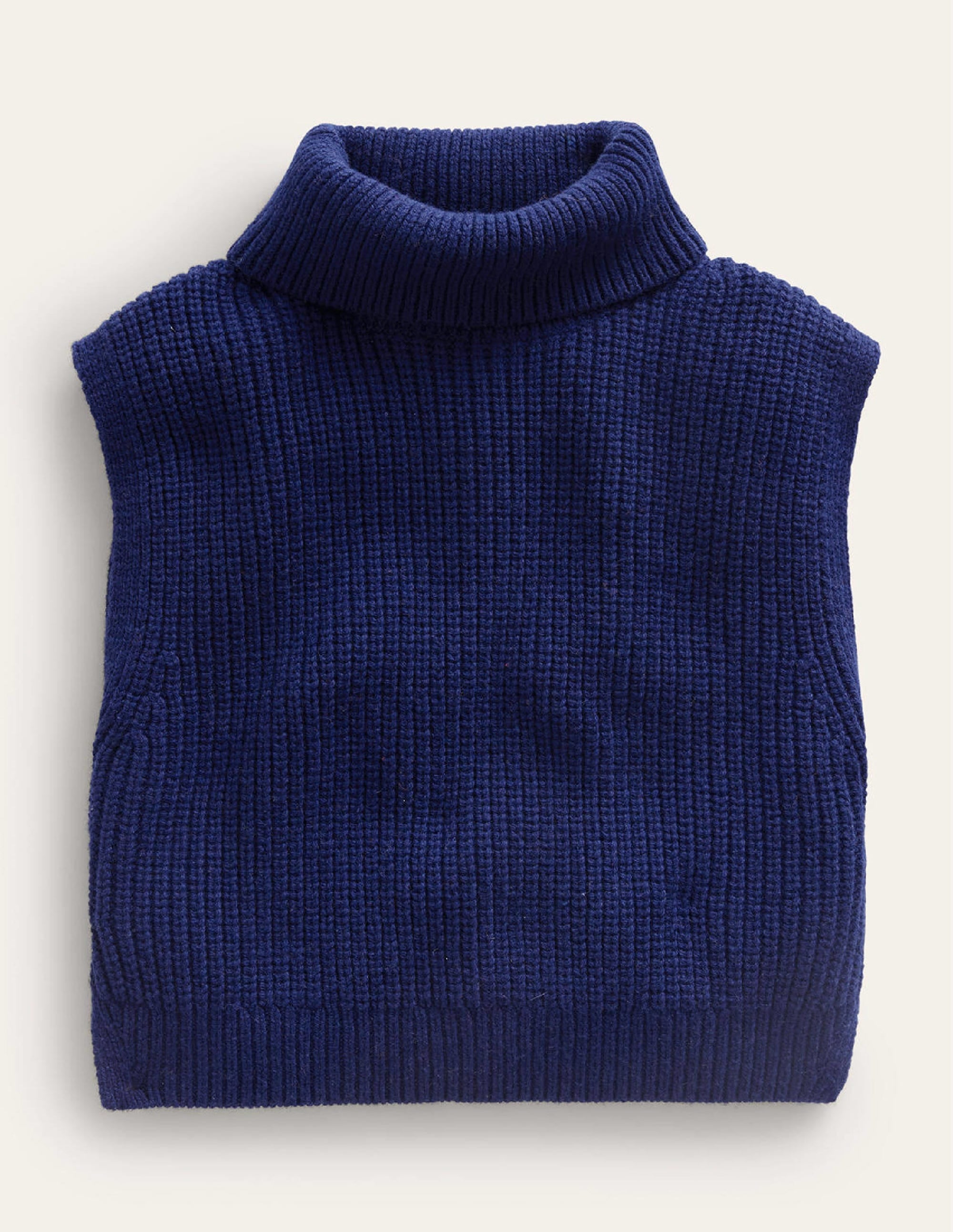 Roll Neck Tank-College Navy - Image 1