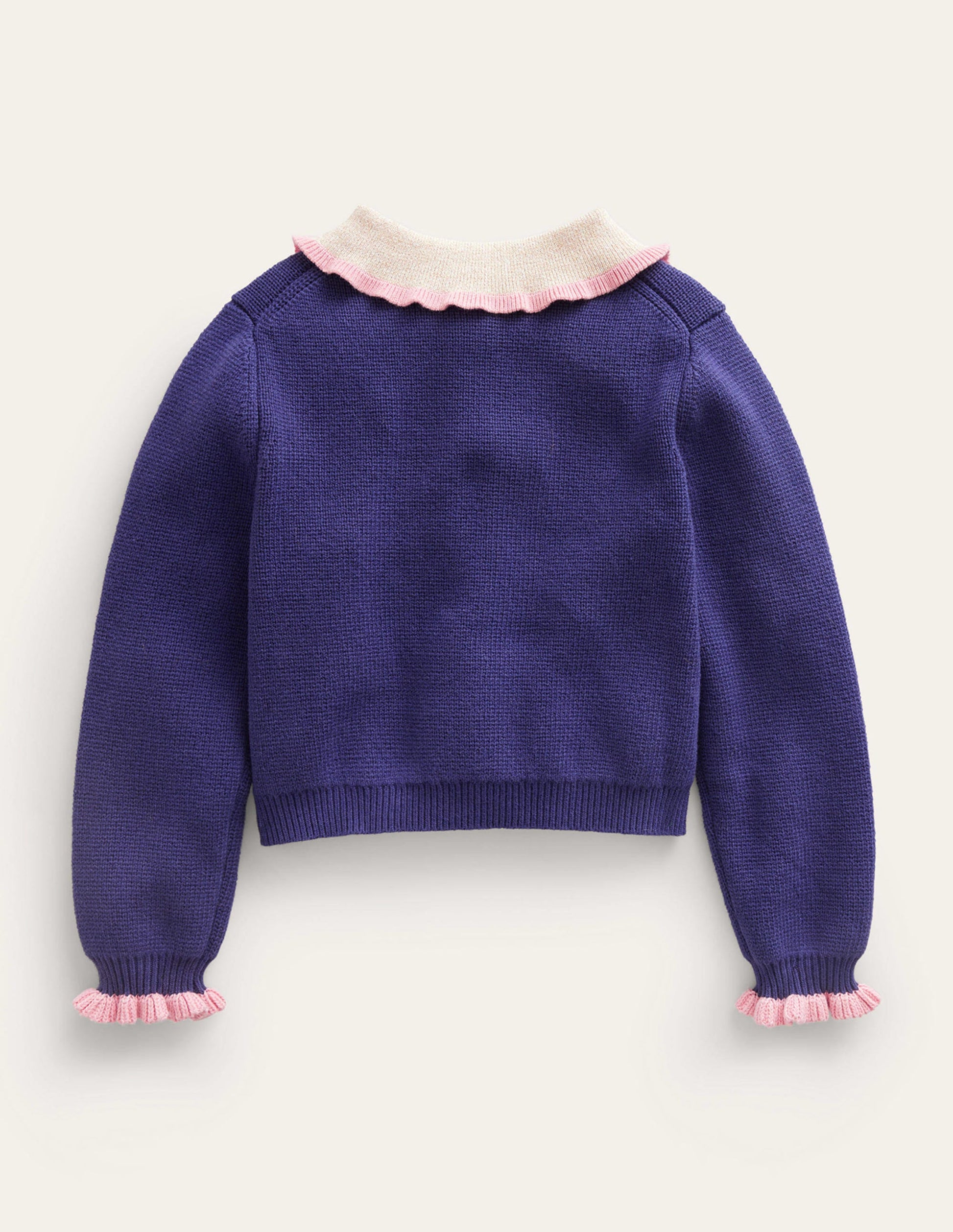 Knitted Jacket-College Navy-2