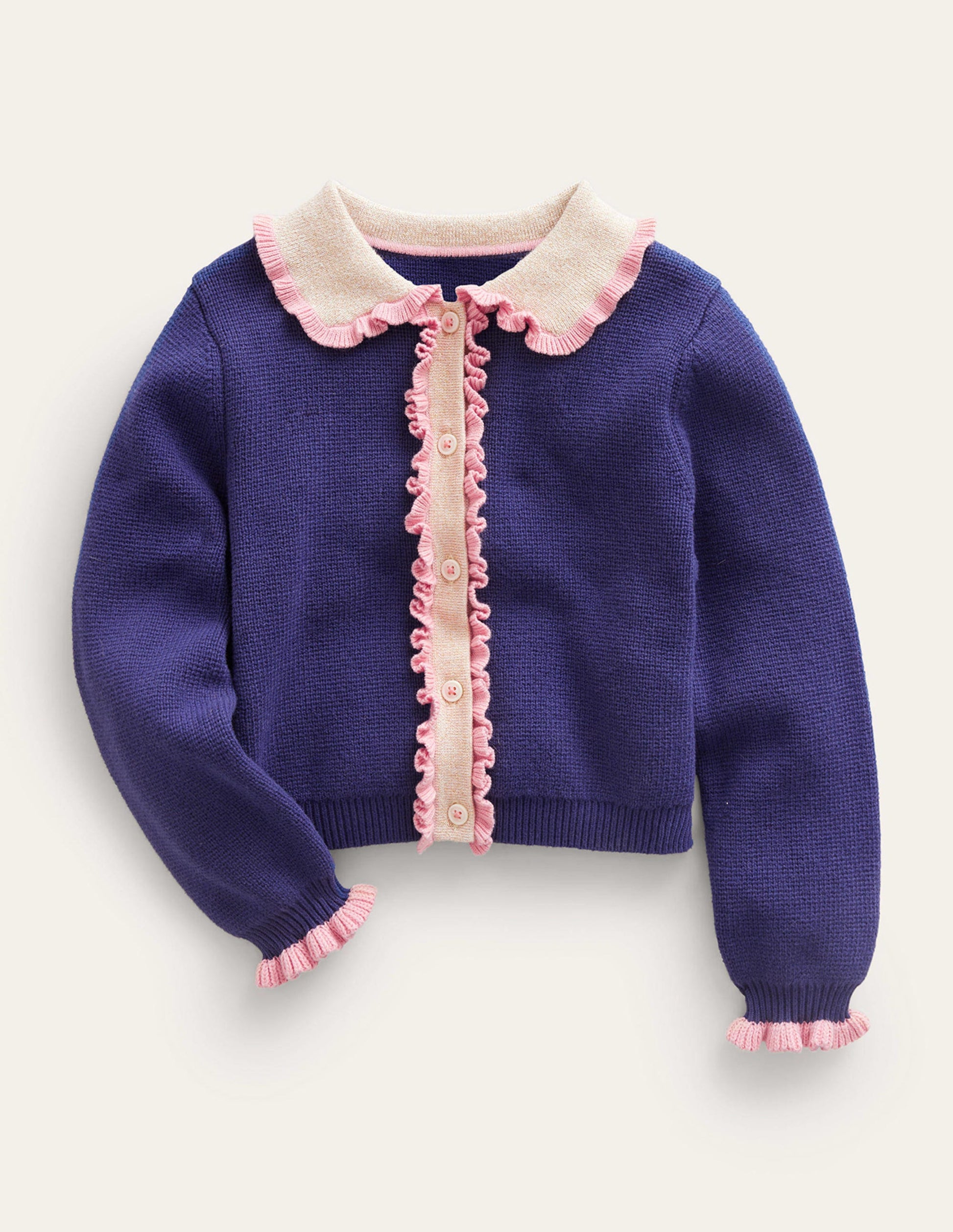 Knitted Jacket-College Navy-1