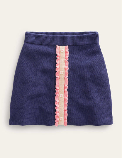 Knitted Skirt-College Navy-1