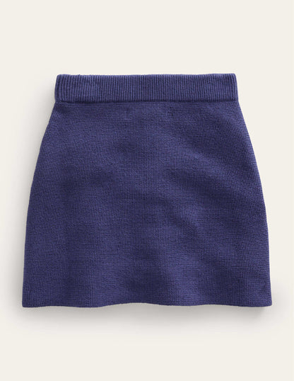 Knitted Skirt-College Navy-2