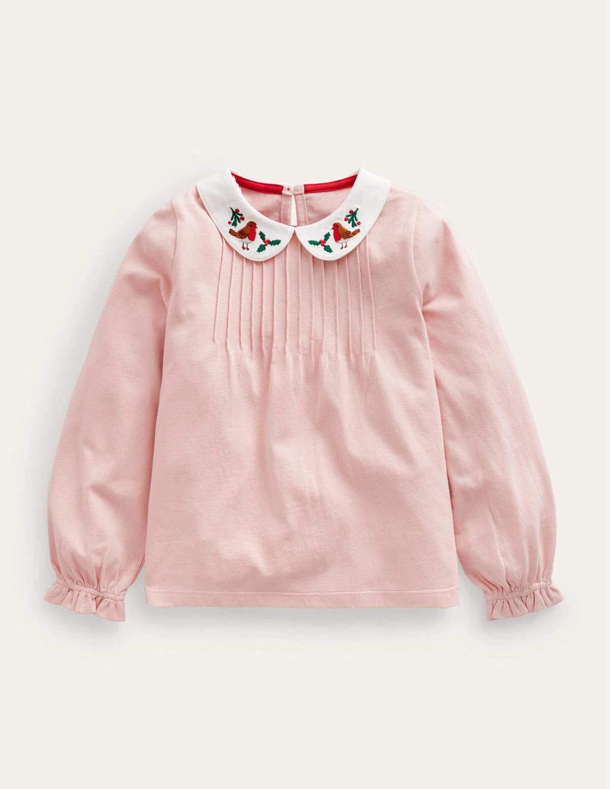 Collared Jersey Top-Provence Dusty Pink-1