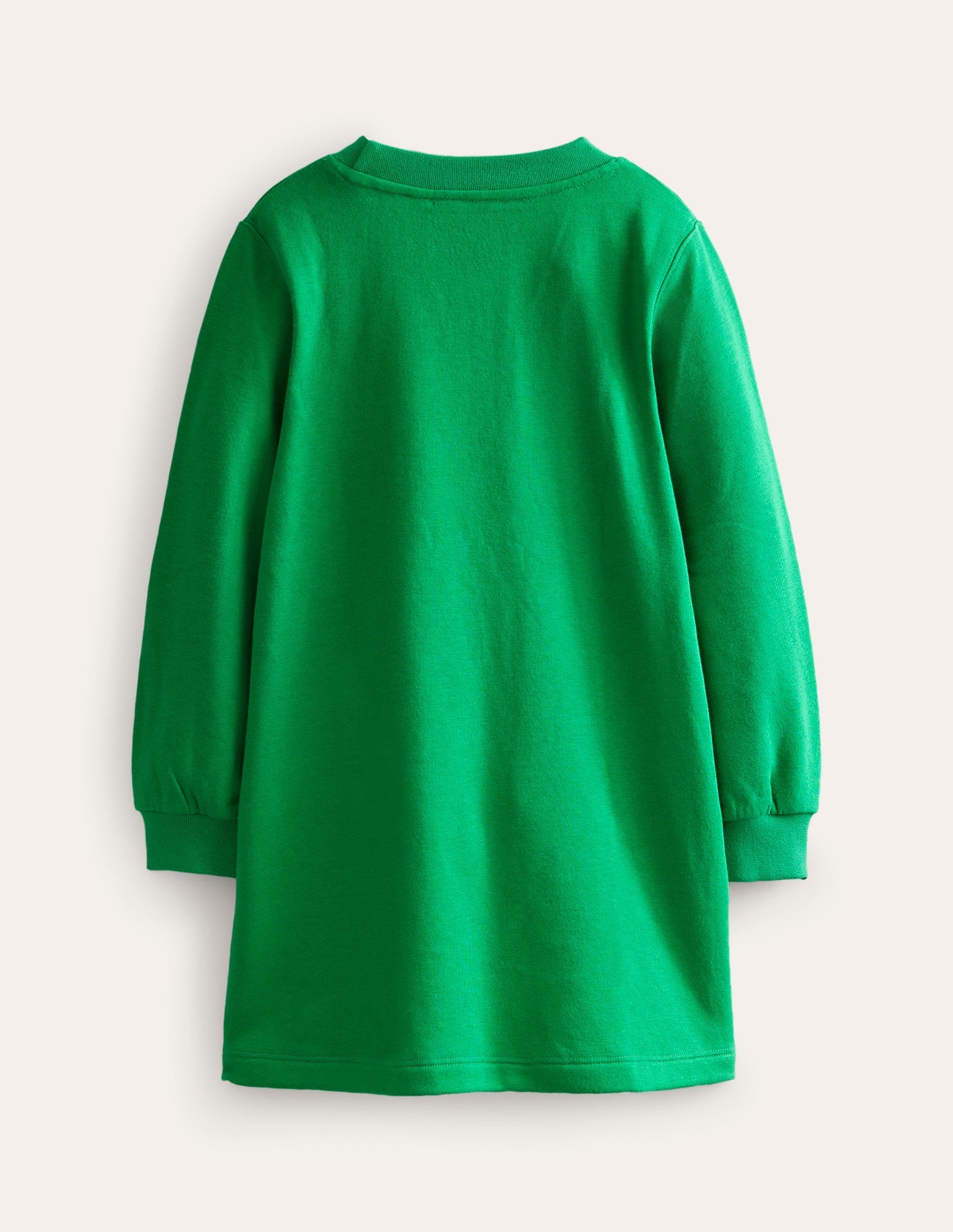 Cosy Appliqué Sweatshirt Dress-Deep Green Woodland - Image 2