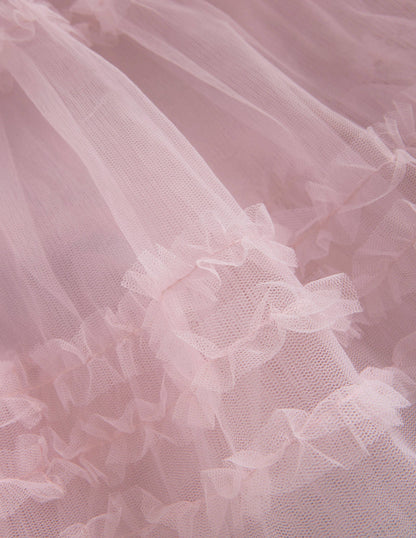 Tulle Party Skirt-French Pink