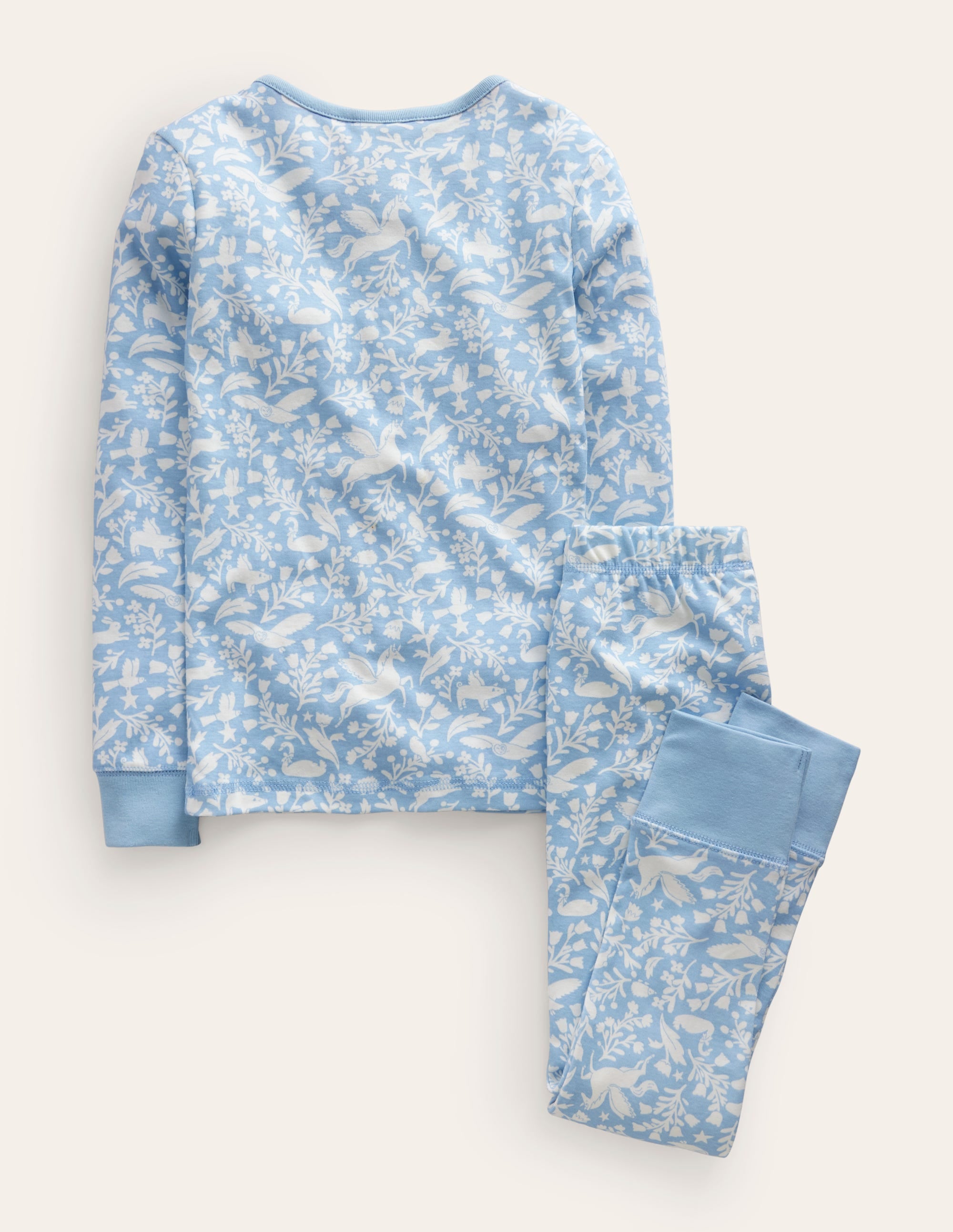 Snug Henley Pajama Set-Ice Blue Pets - Image 2