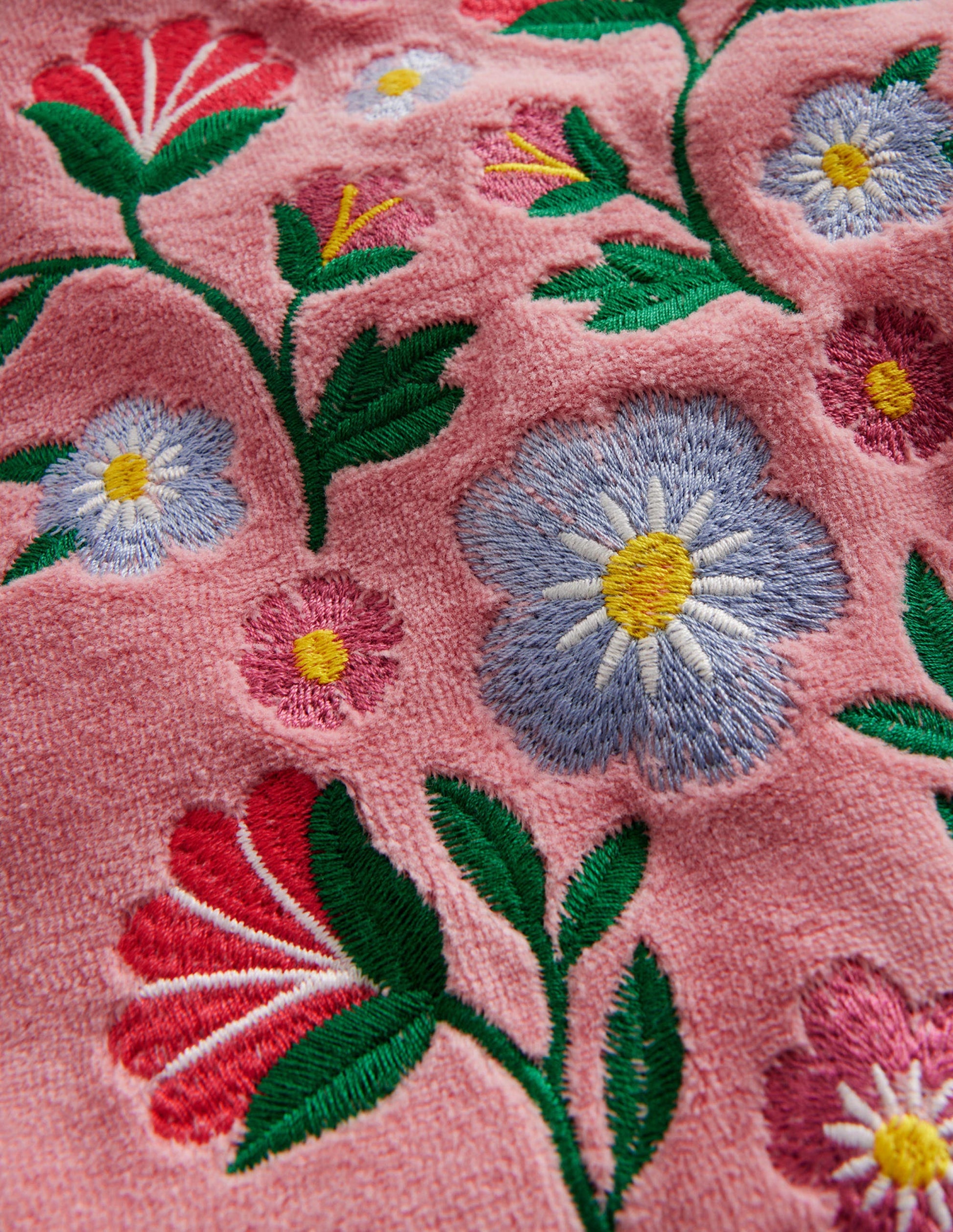 Embroidered Velour Sweat-Almond Pink Floral-3