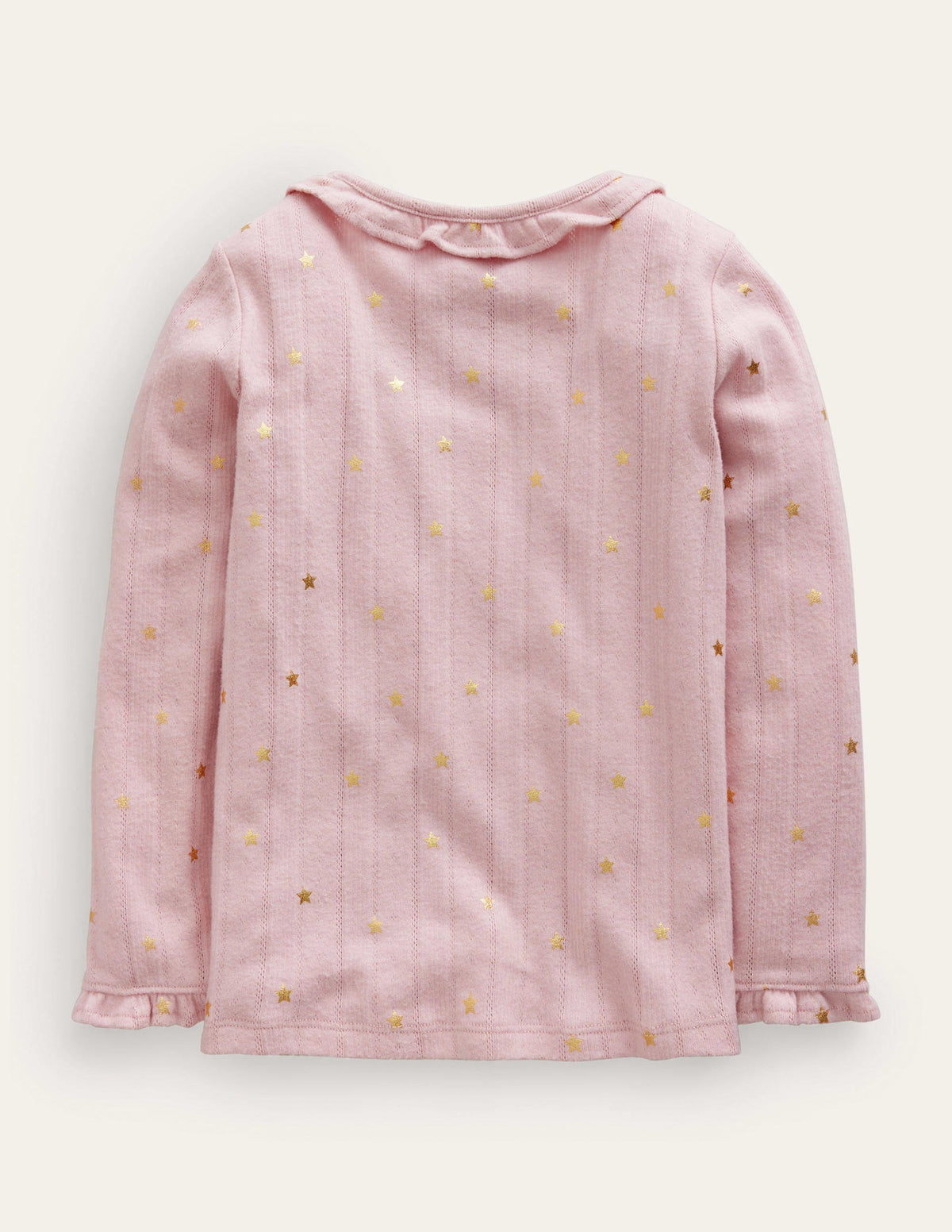 Ruffle Sparkle Pointelle-French Pink Gold Star - Image 2