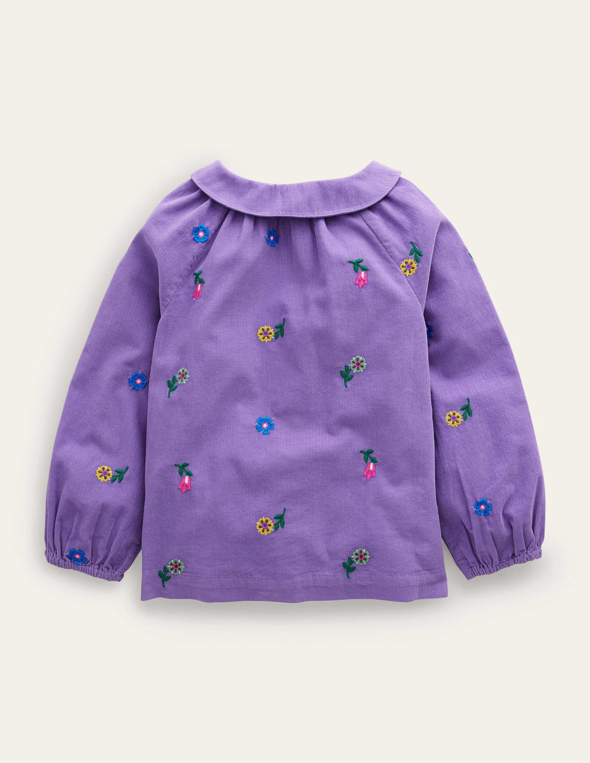 Embroidered Cord Shirt-Aster Purple Floral - Image 2