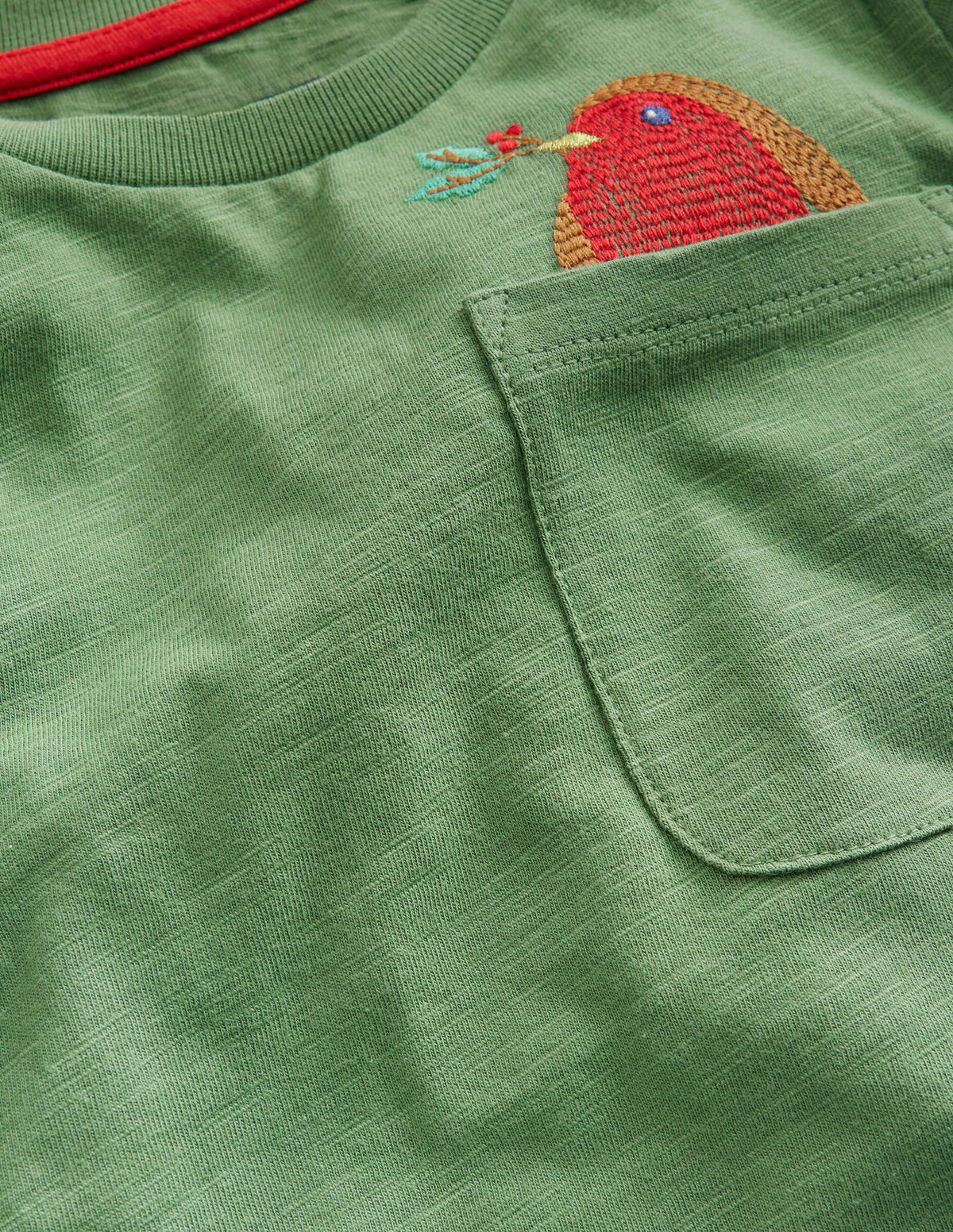 Pocket Logo T-shirt-Safari Green Robin-3