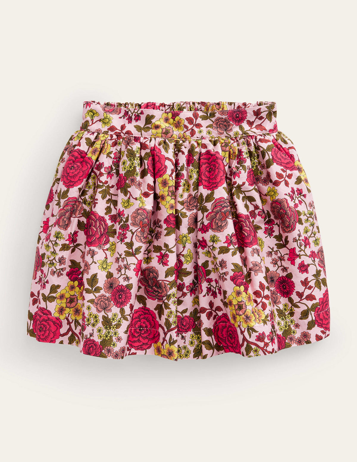 Sateen Twirly Skirt-Chalky Pink Woodland Rose-1