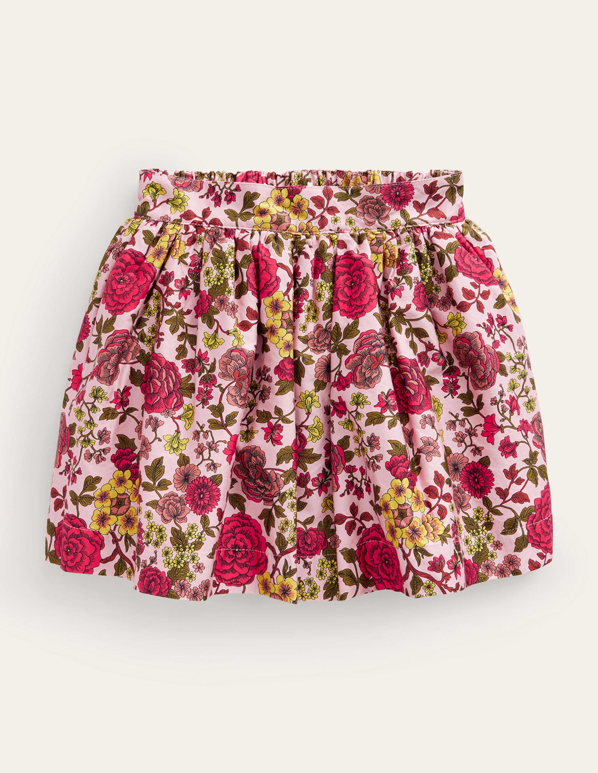 Sateen Twirly Skirt-Chalky Pink Woodland Rose - Image 1