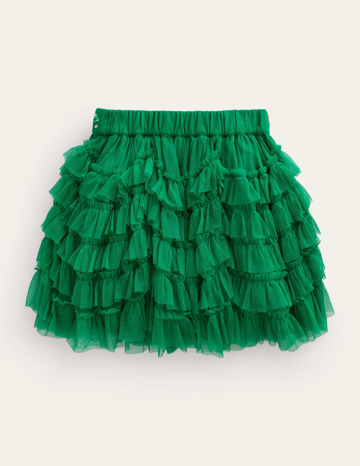 Ruffle Tulle Skirt-Veridian Green - Image 2