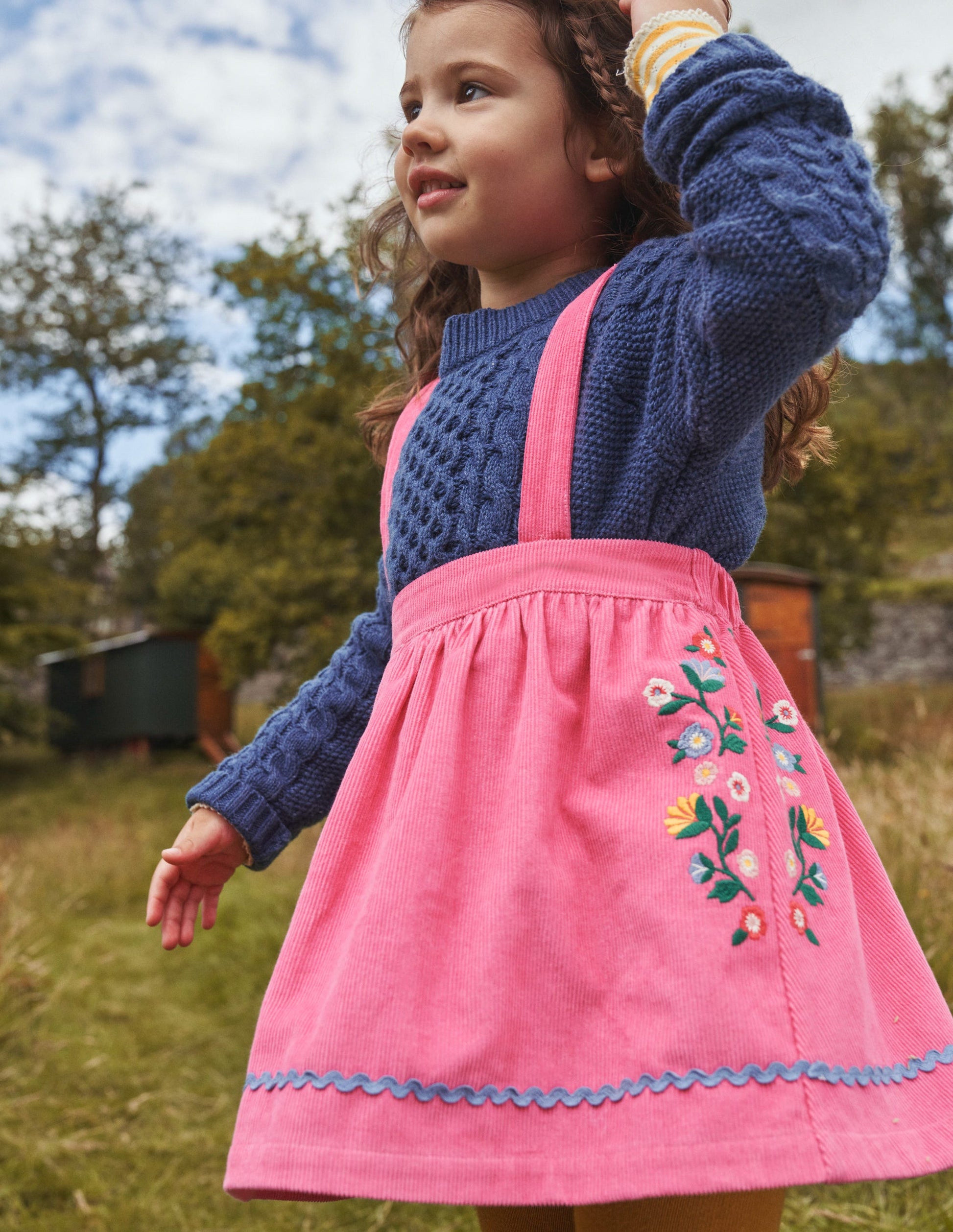 Heritage Embroidered Skirt-Knockout Pink Embroidery-4
