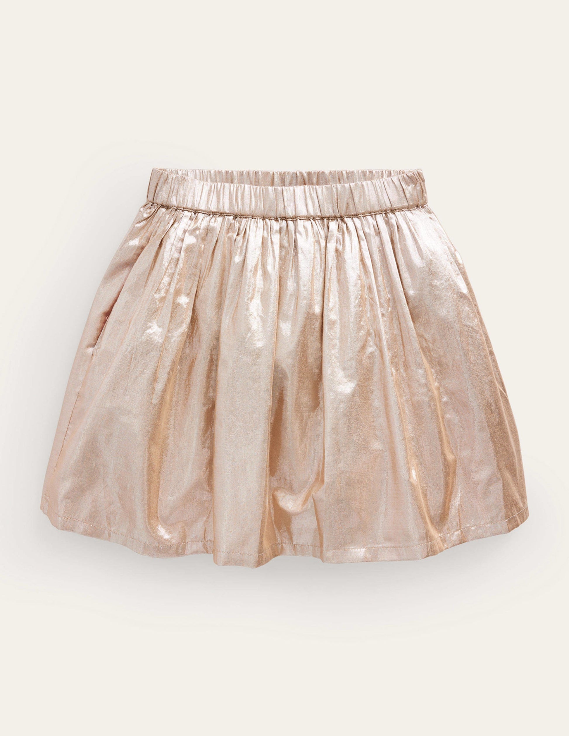 Metallic Party Skirt-Gold Metallic-1