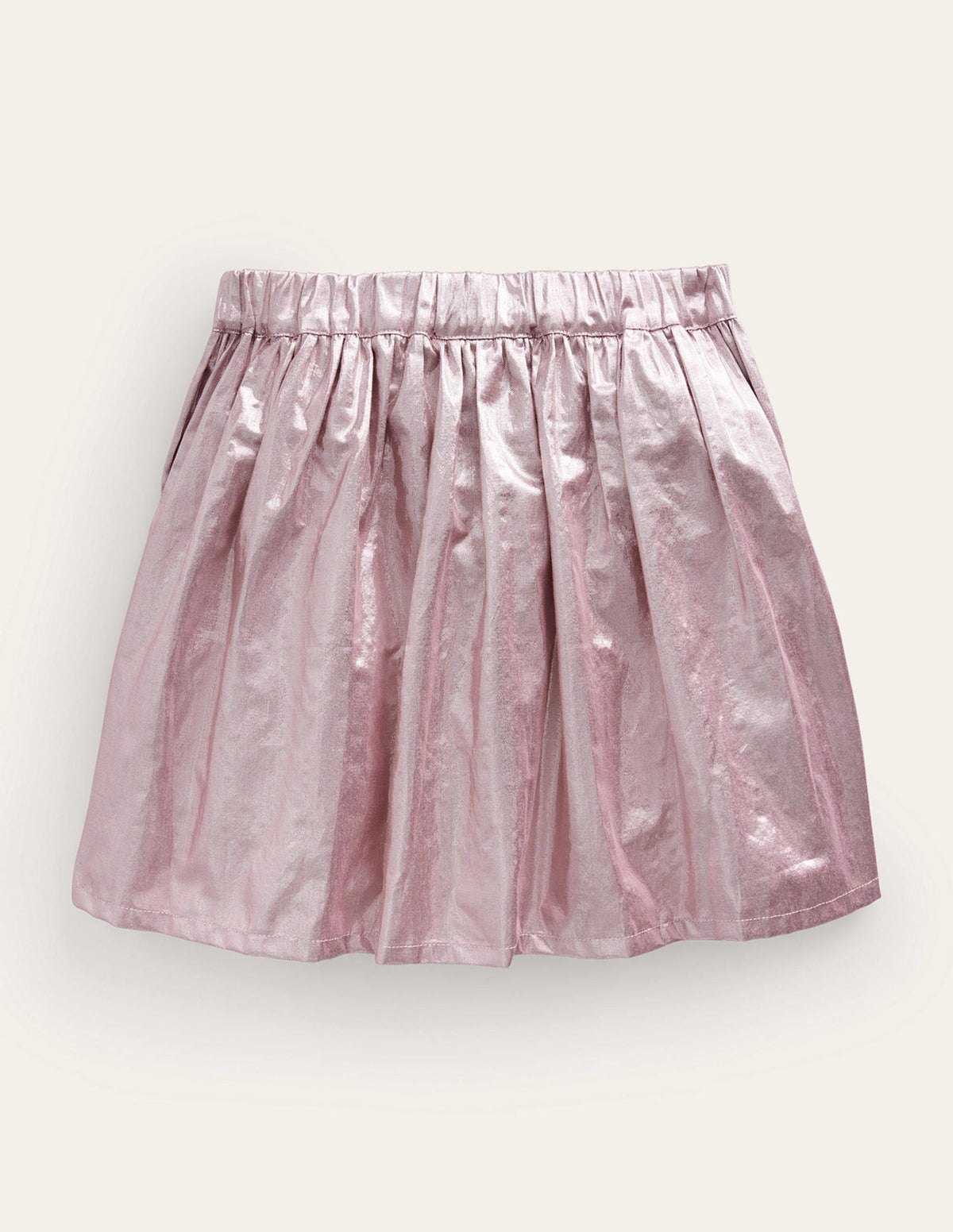 Metallic Party Skirt-Almond Pink-2