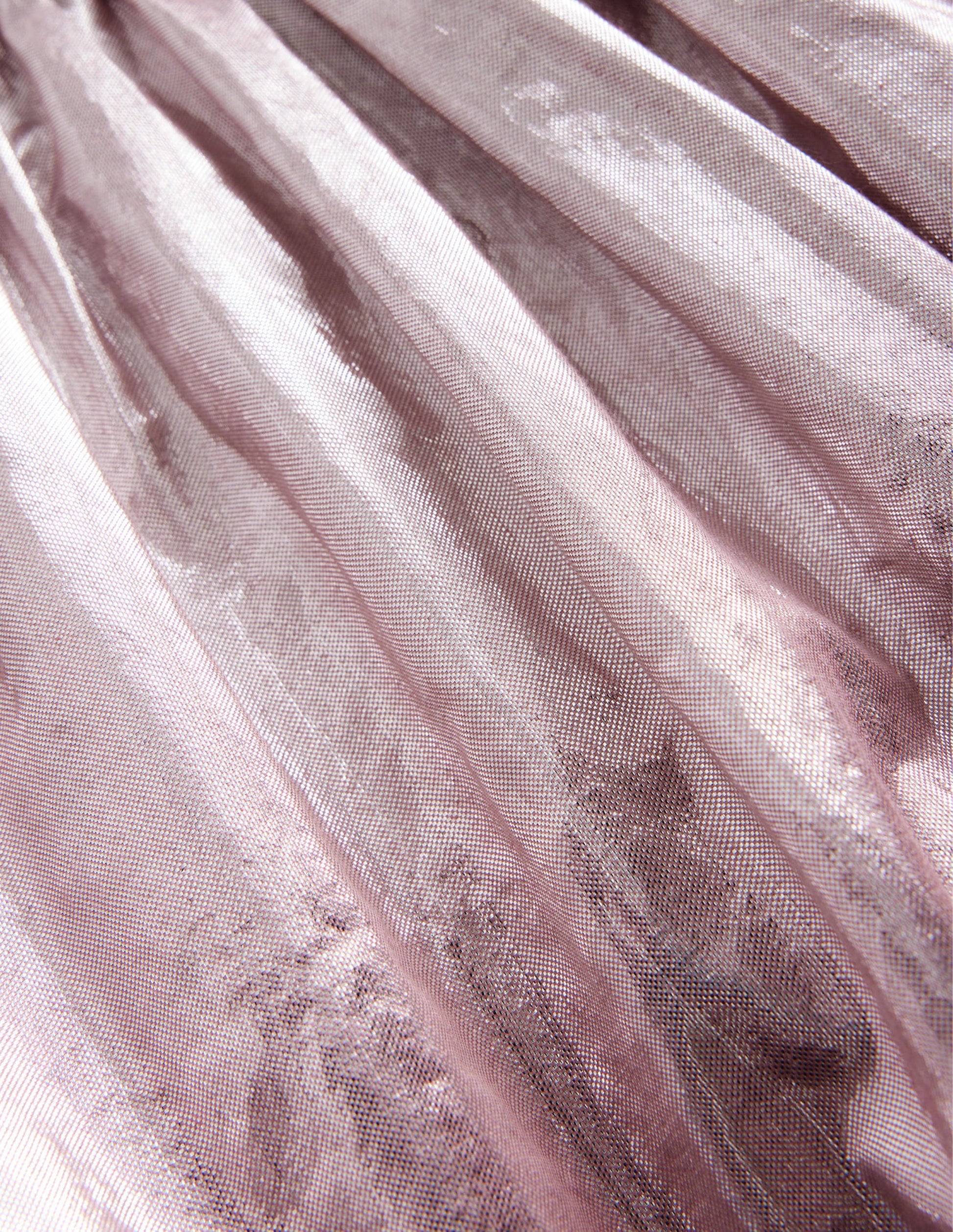 Metallic Party Skirt-Almond Pink-3