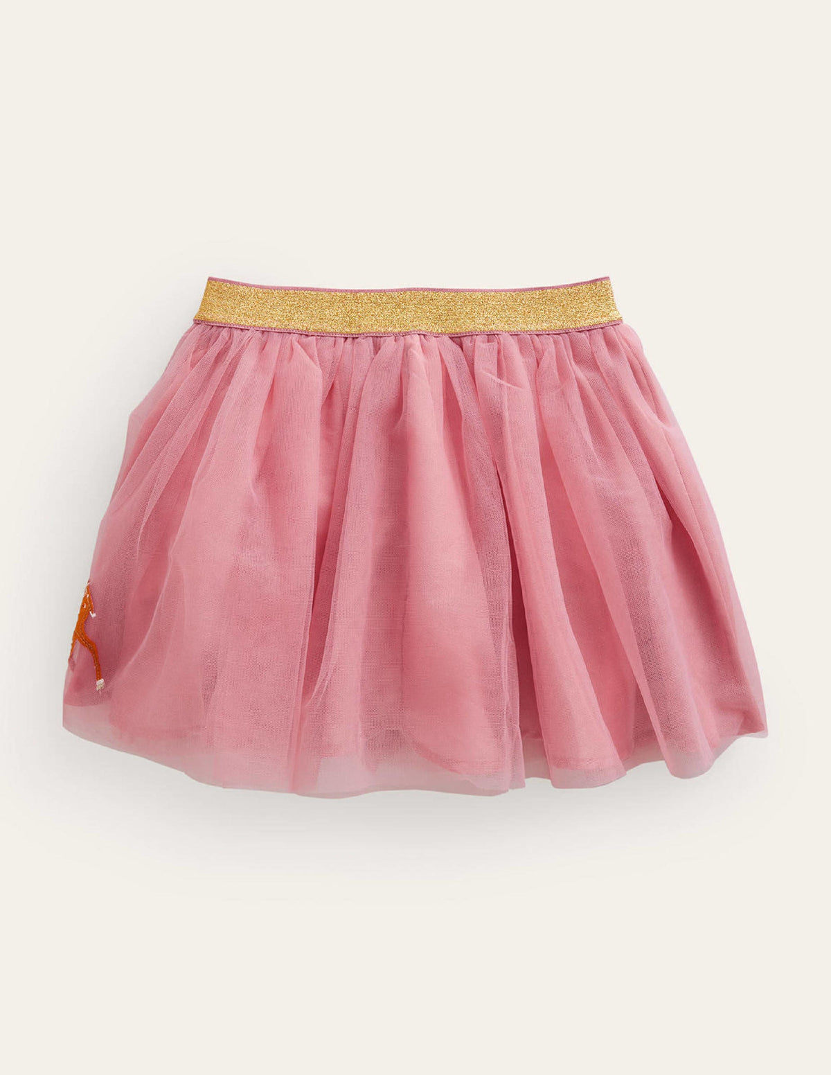 Applique Tulle Skirt-Almond Pink Sleigh - Image 2
