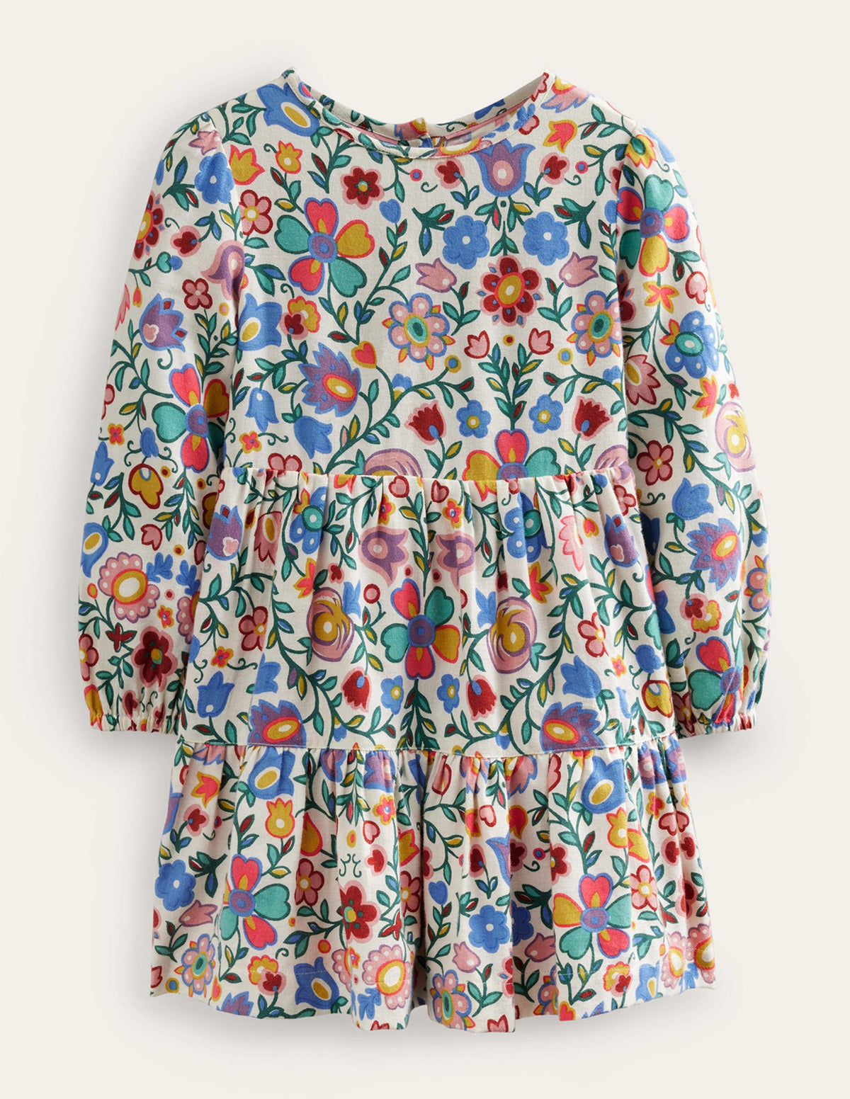 Twirly Cotton Dress-Multi Easter Poppy - Image 1
