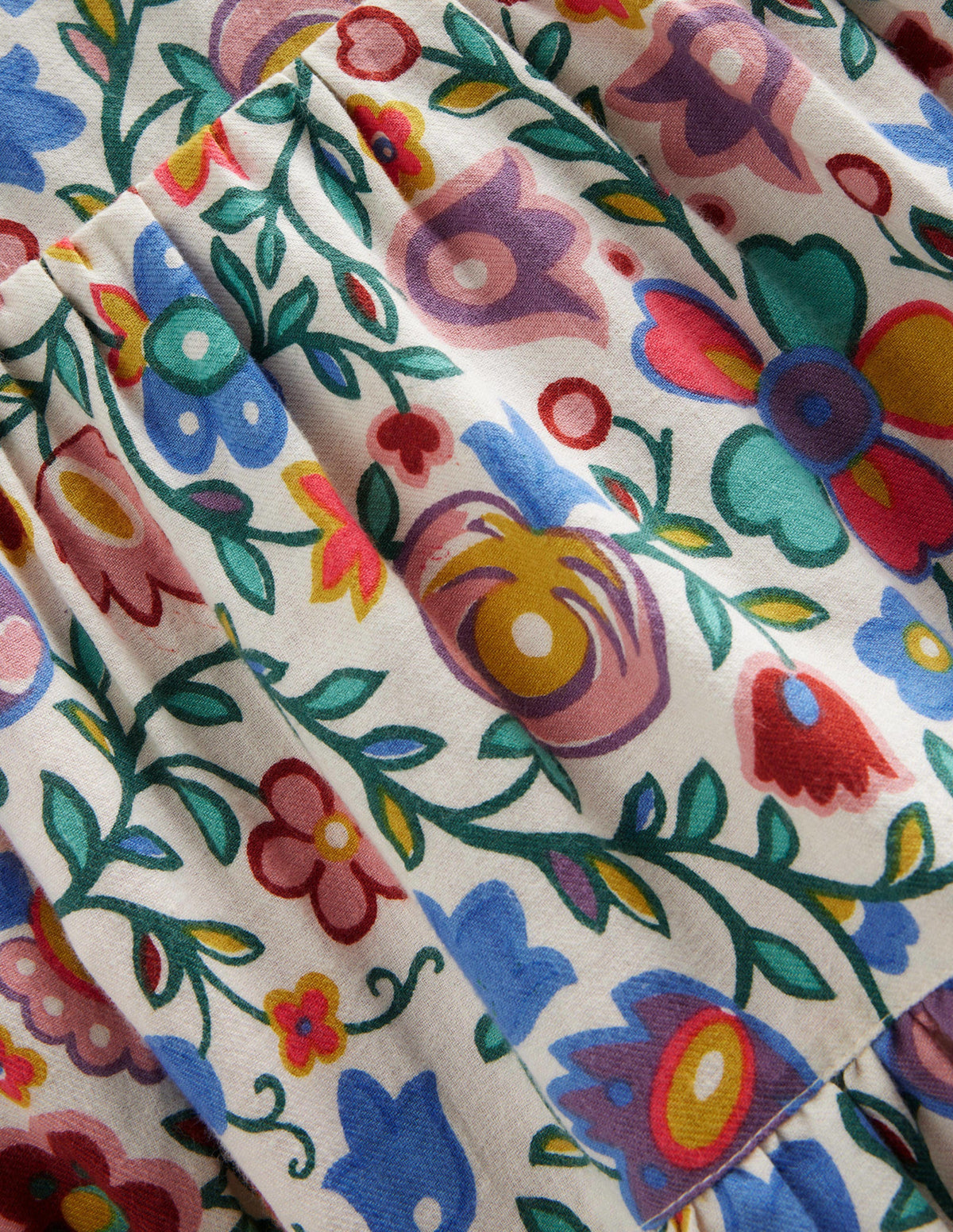 Twirly Cotton Dress-Multi Easter Poppy - Image 3
