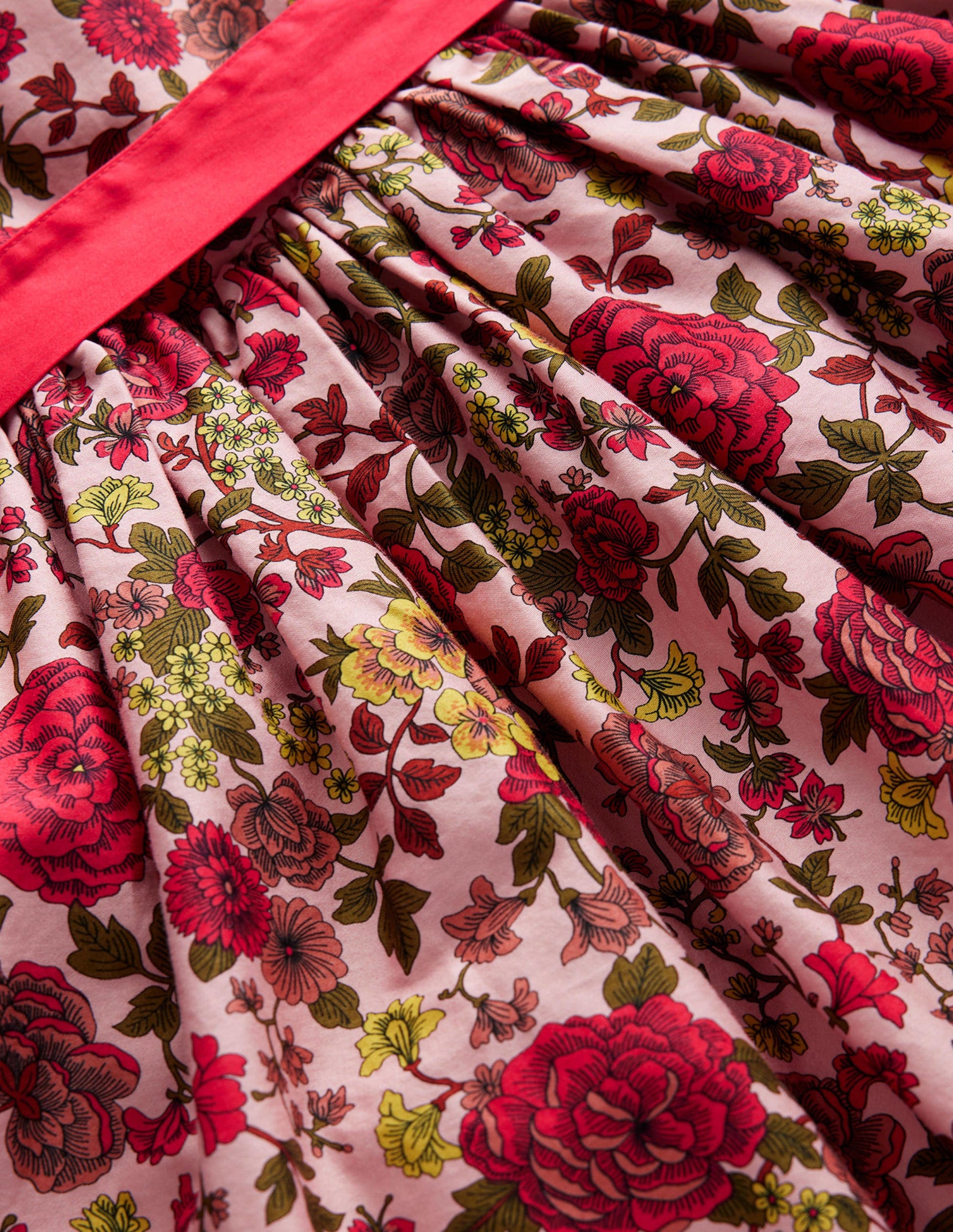 Sateen Party Dress-Chalky Pink Woodland Rose-3