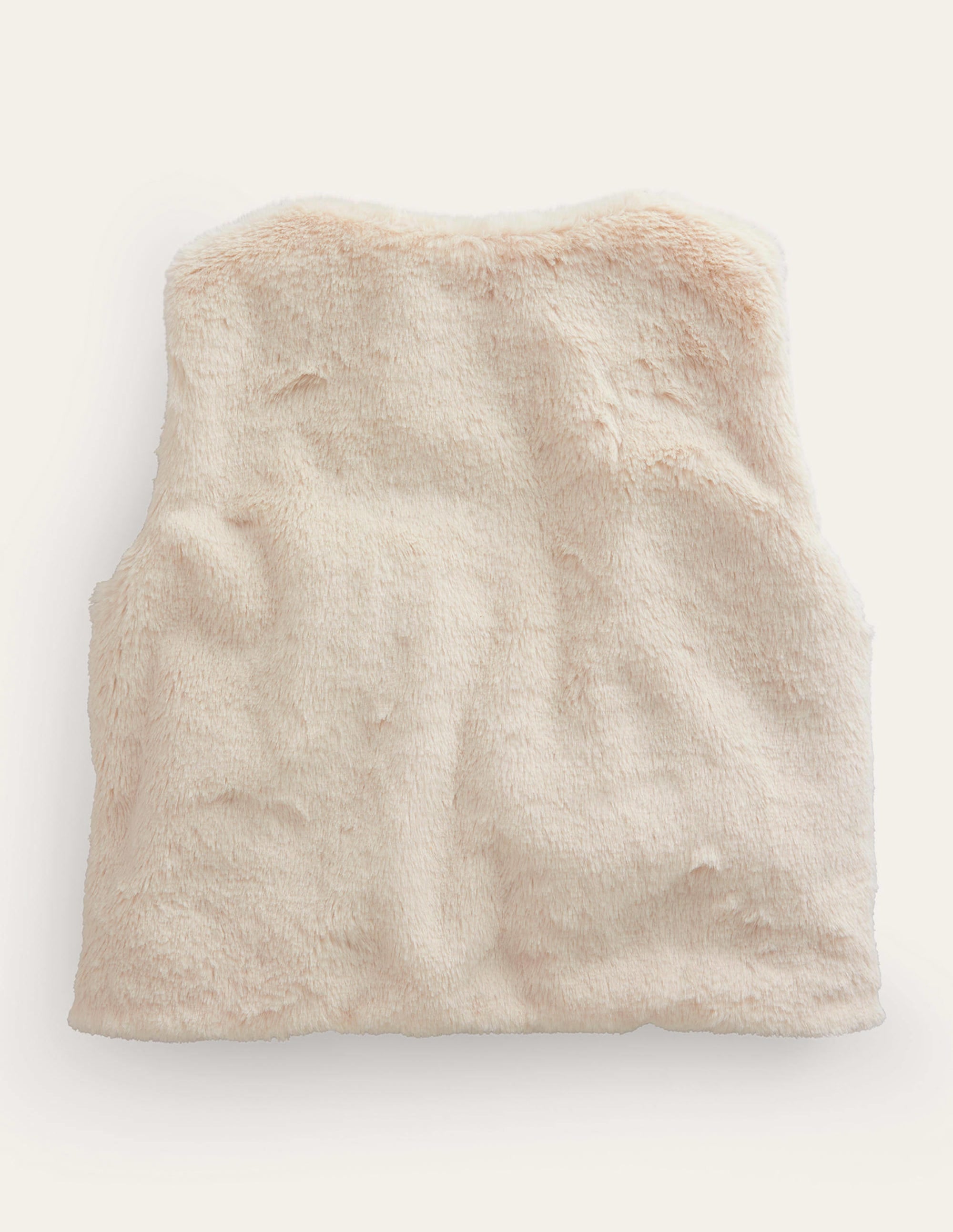 Reversible Faux Fur Vest-Natural Ivory Floral - Image 2
