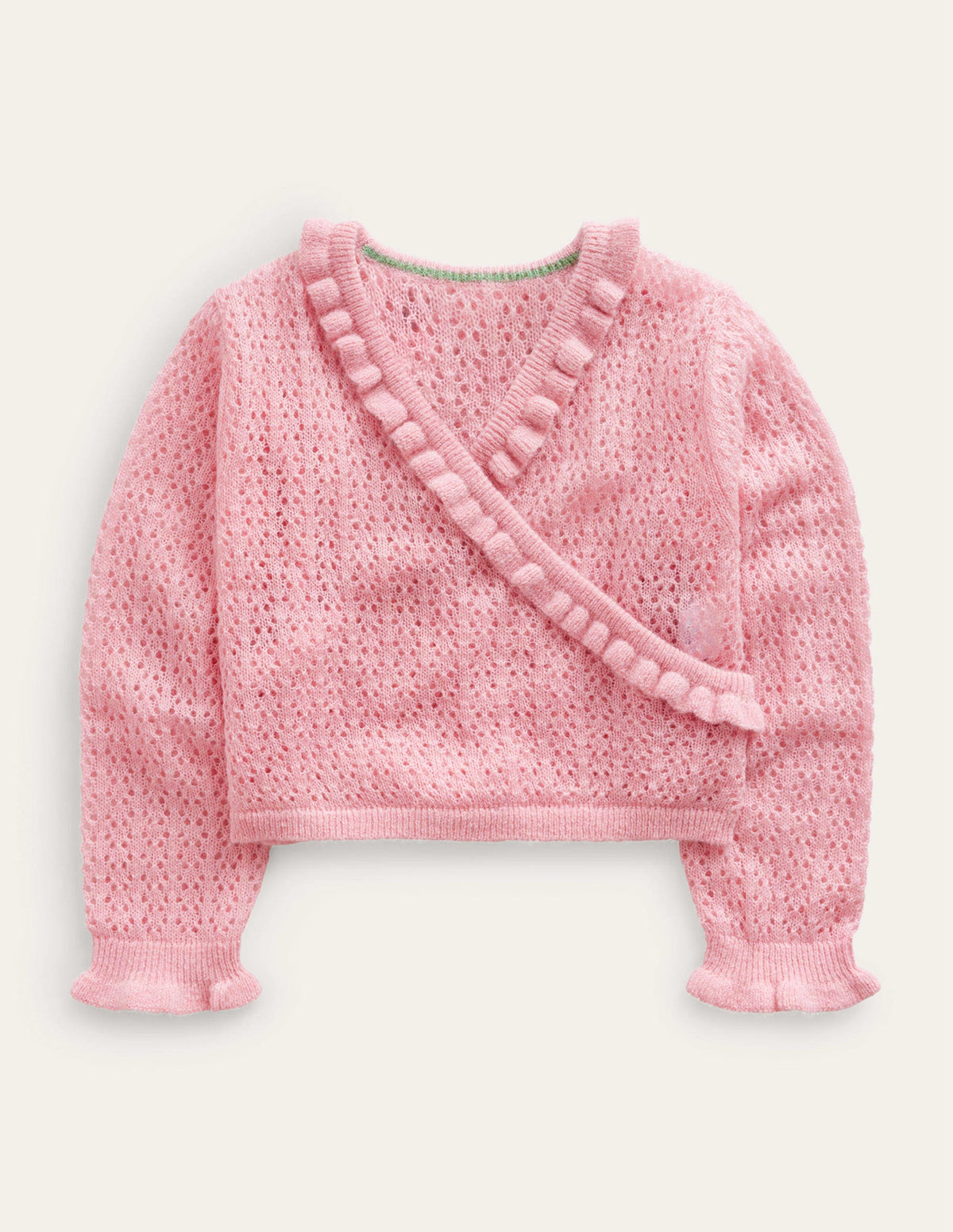 Ballet Wrap Cardigan-Almond Pink - Image 1