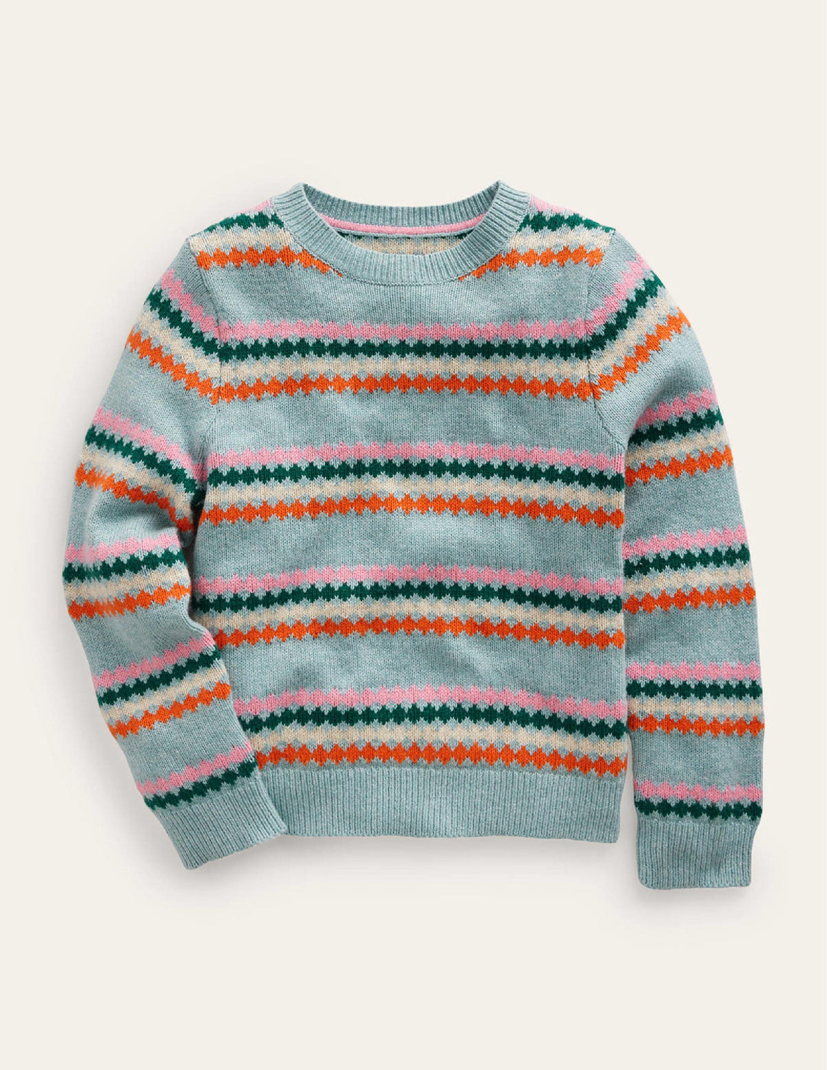 Fair Isle Sweater-Dusk Blue Stripe - Image 1