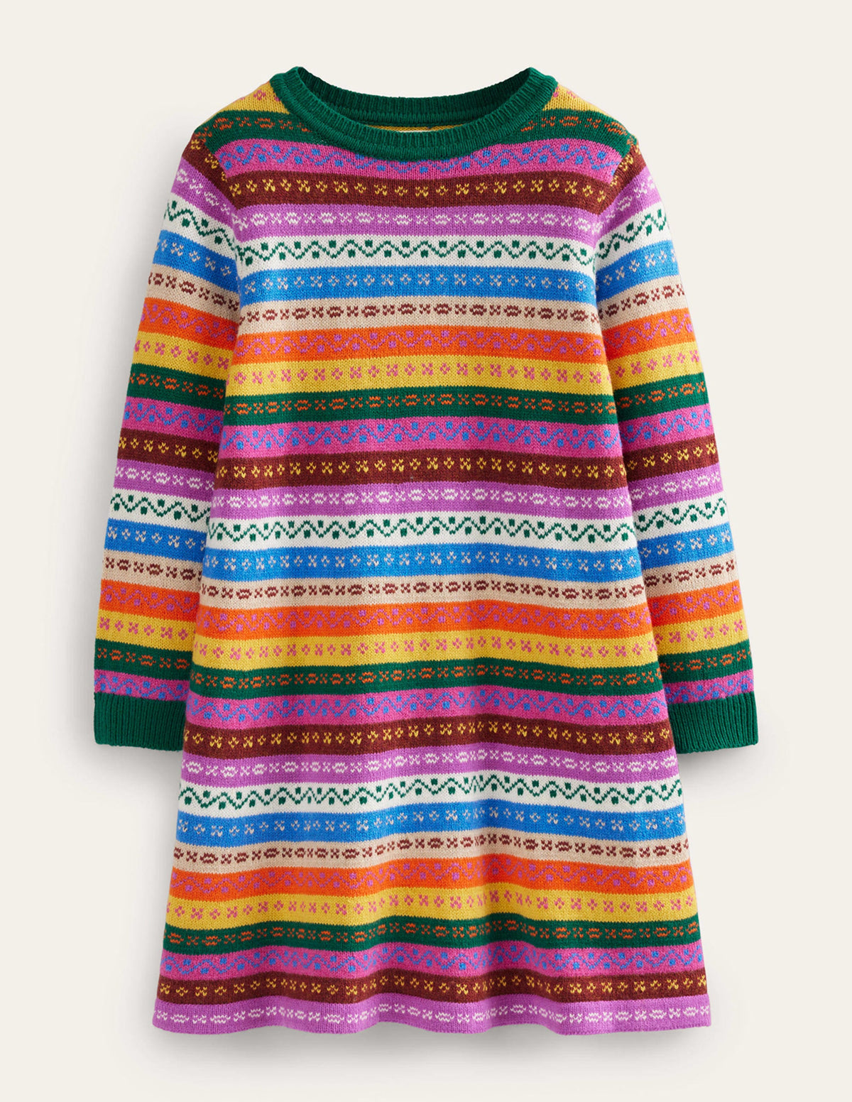 Fair Isle Sweater Dress-Multi Fair Isle-1