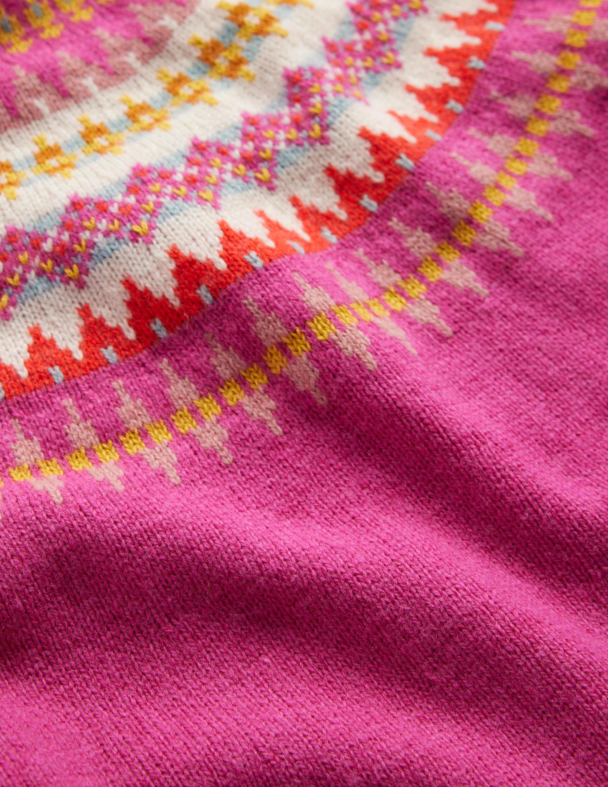 Fair Isle Sweater Dress-Mid Pink Fair Isle - Image 3