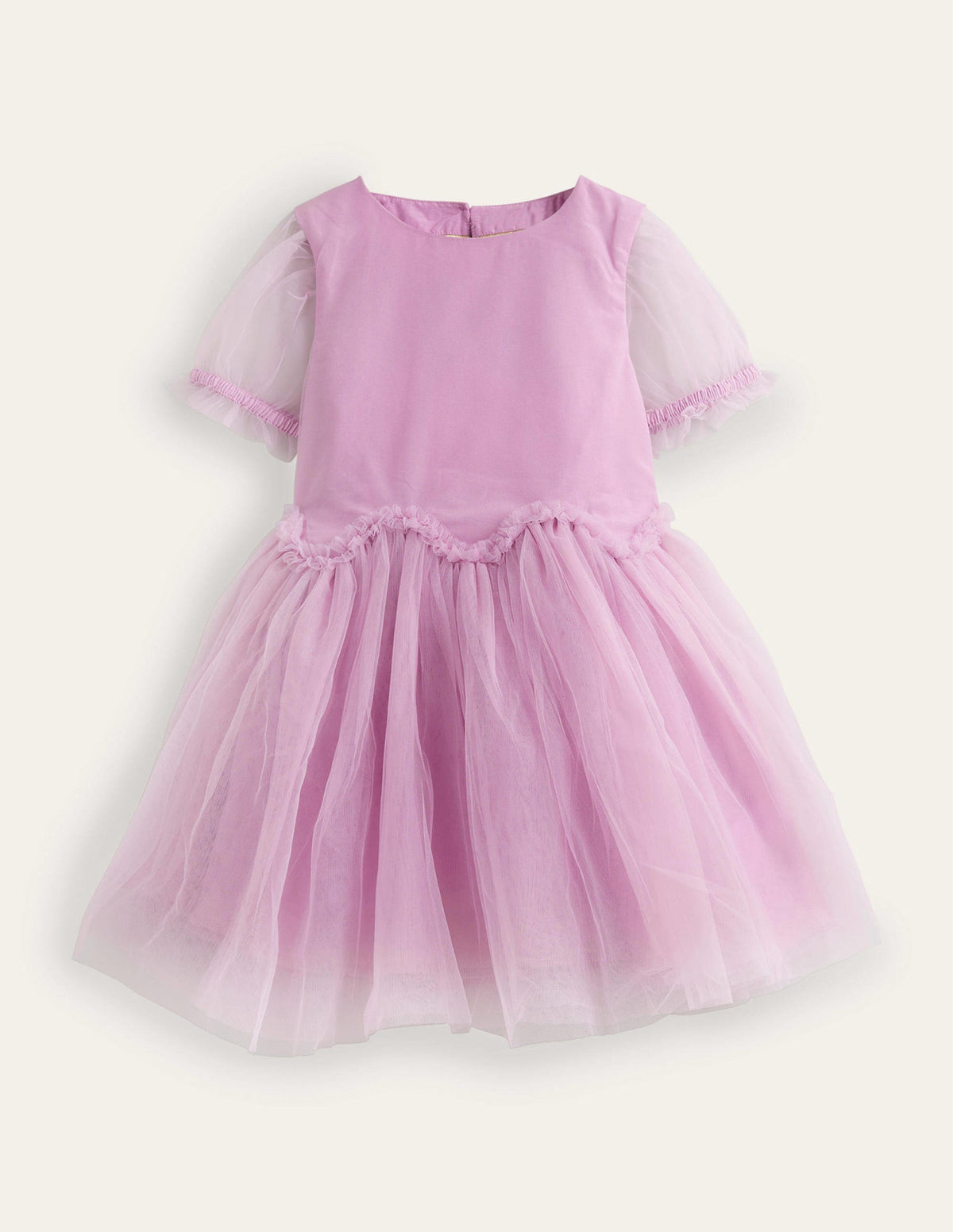 Tulle Ruffle Waist Dress-Lilac Blush - Image 1