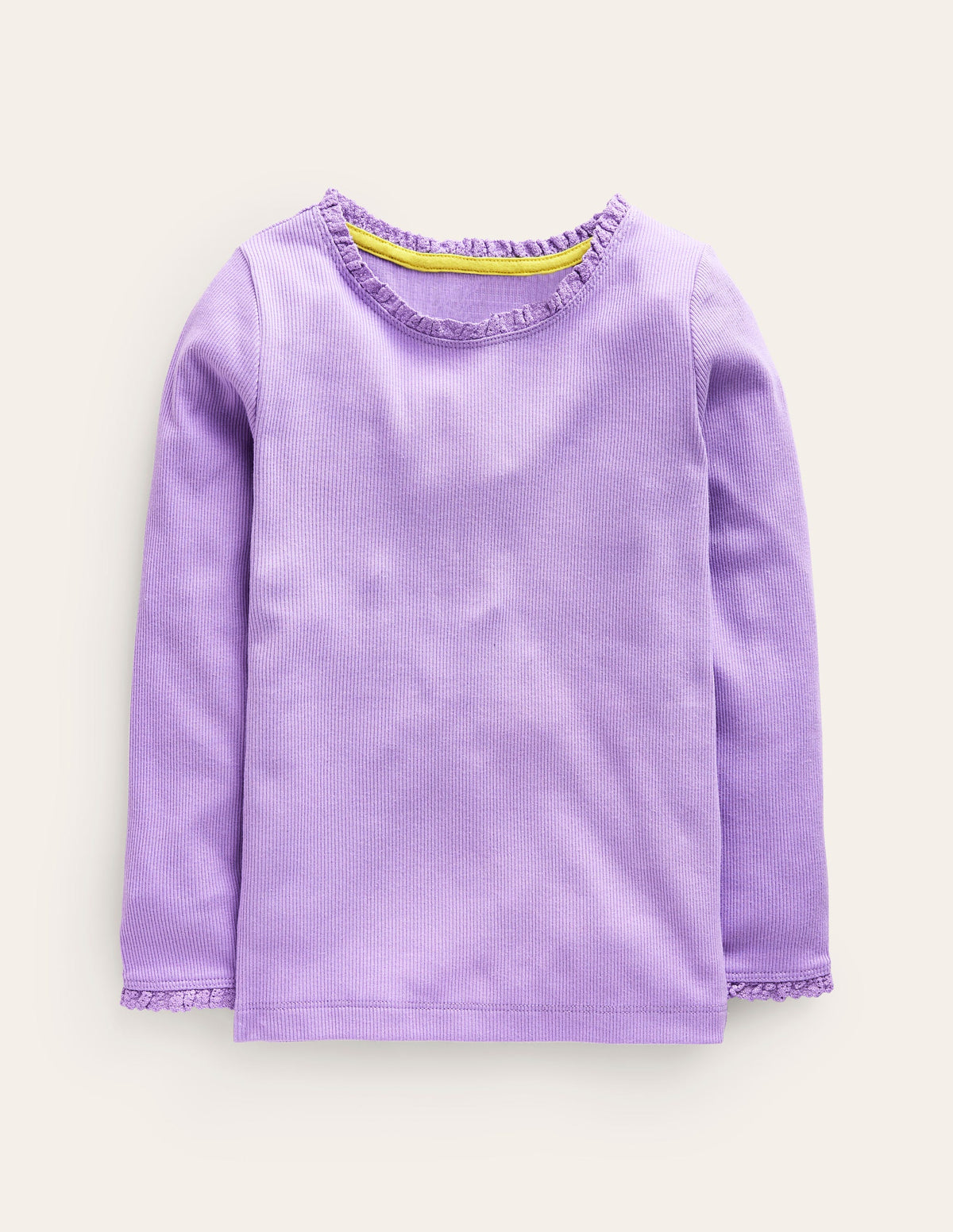 Ribbed Long Sleeve T-Shirt-Parma Violet-1