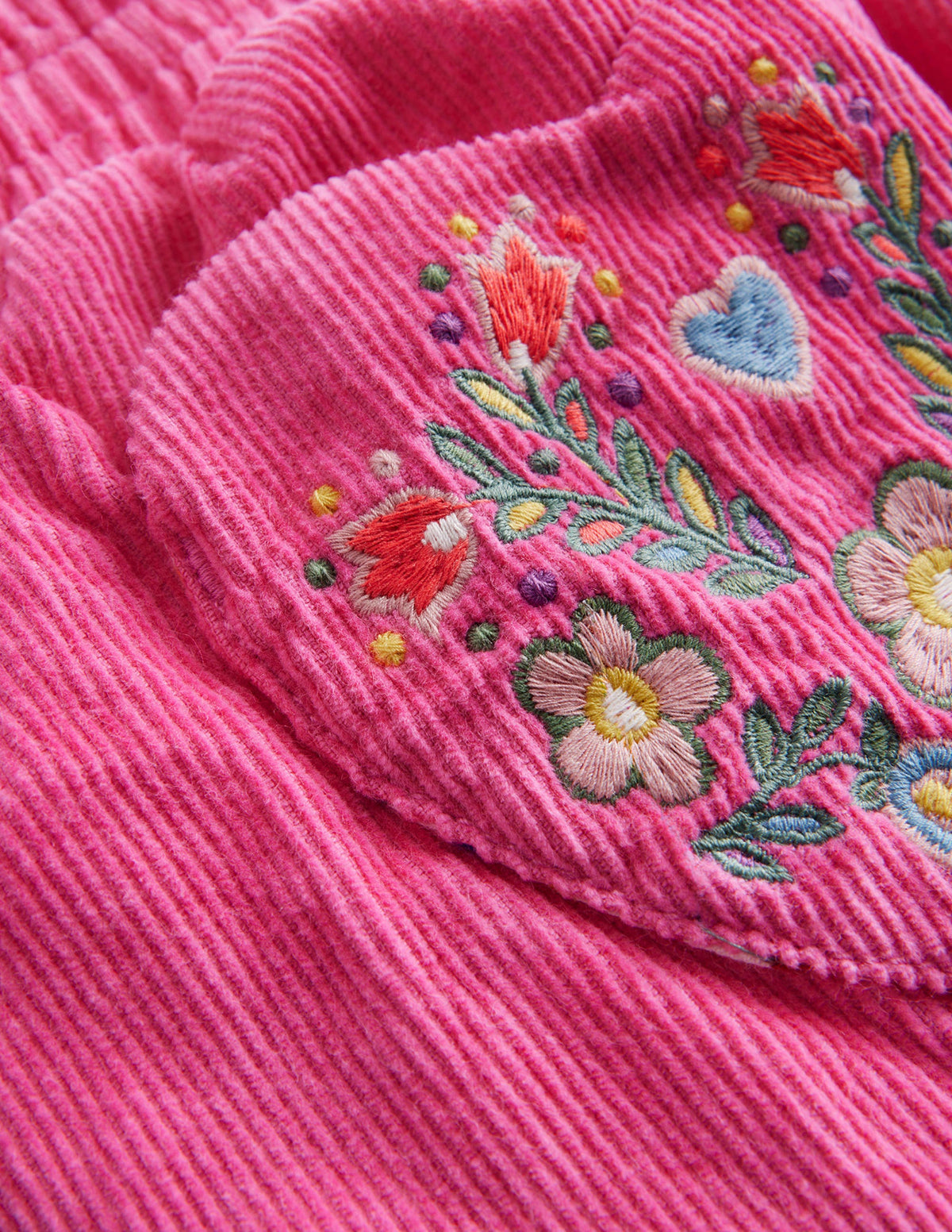 Lined Pull-on Cord Pants-Mid Pink-3