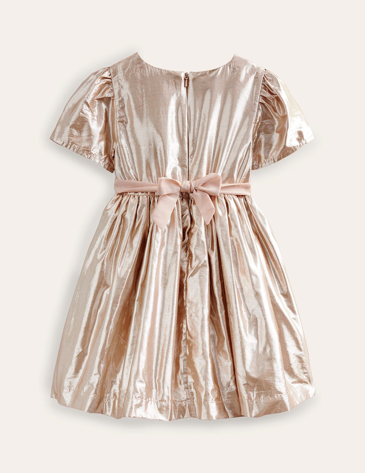 Metallic Party Dress-Gold Metallic - Image 2