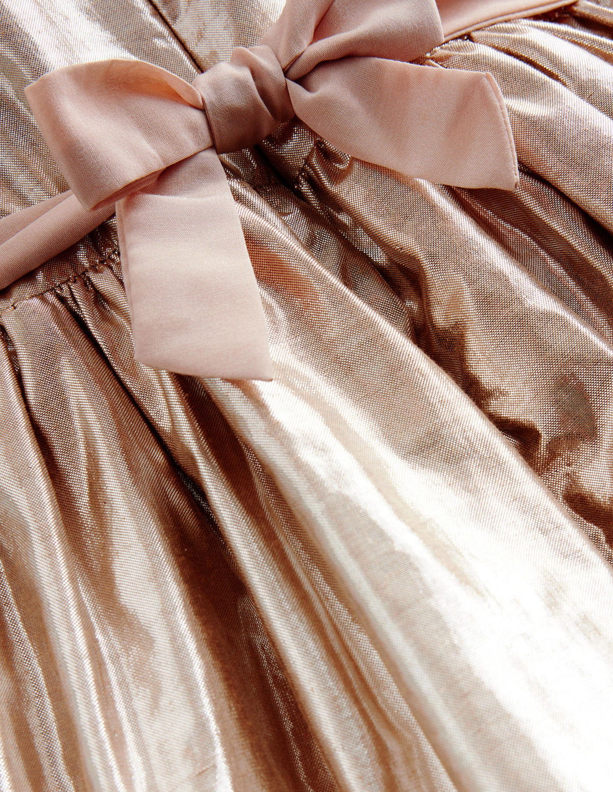 Metallic Party Dress-Gold Metallic - Image 3