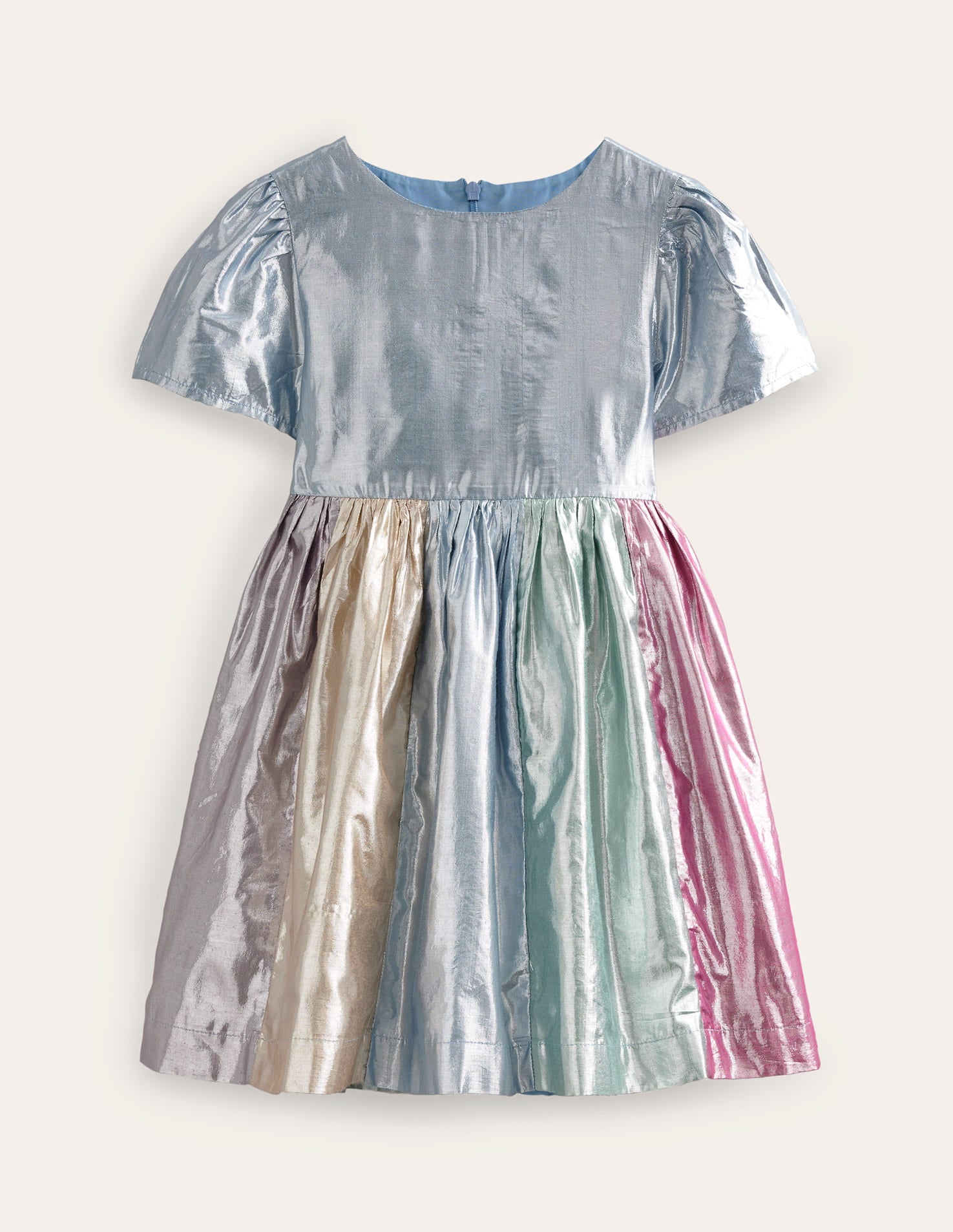 Metallic Party Dress-Multi-1