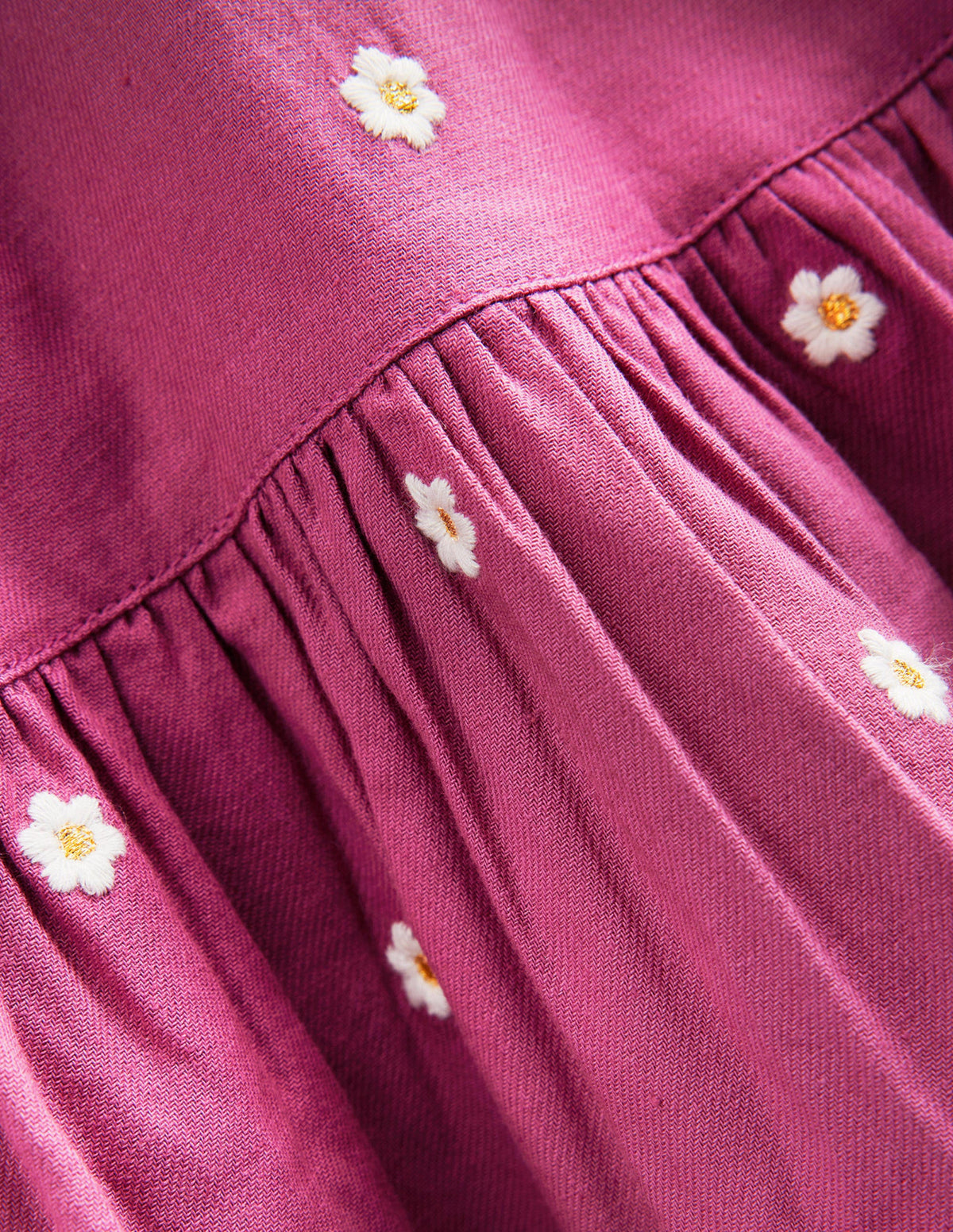 Embroidered twirly Dress-Teacup Pink Daisy-3